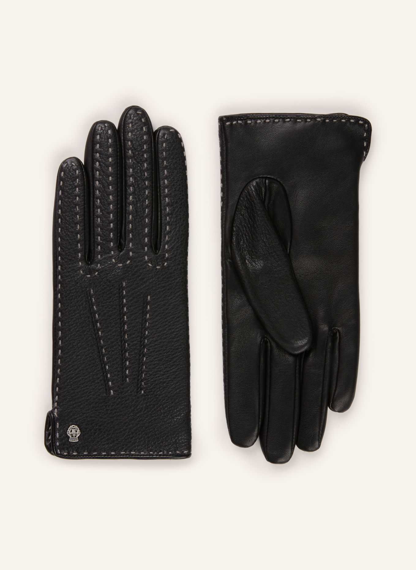 ROECKL Leren handschoenen NOTTINGHAM: ZWART