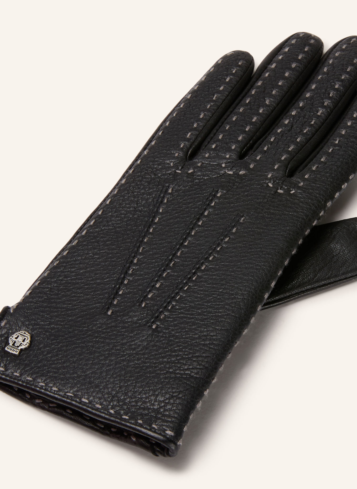 ROECKL Leren handschoenen NOTTINGHAM: ZWART
