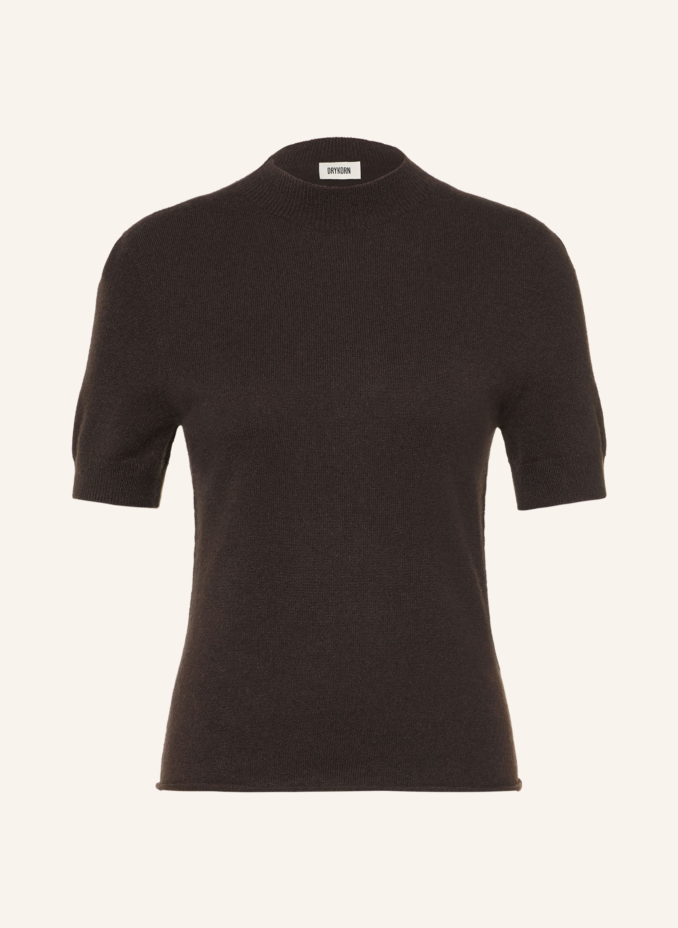 DRYKORN FINIA Cashmere Knit Shirt: DARK BROWN