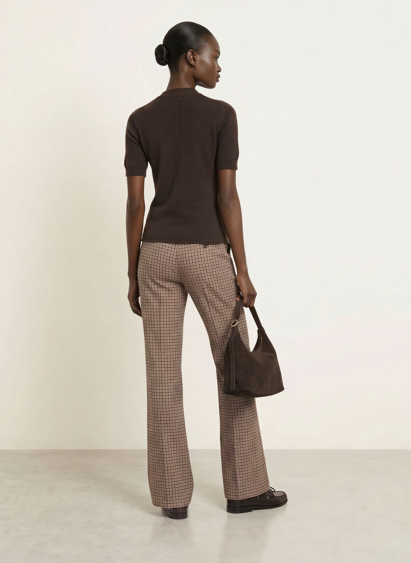 DRYKORN FINIA Cashmere Knit Shirt: DARK BROWN