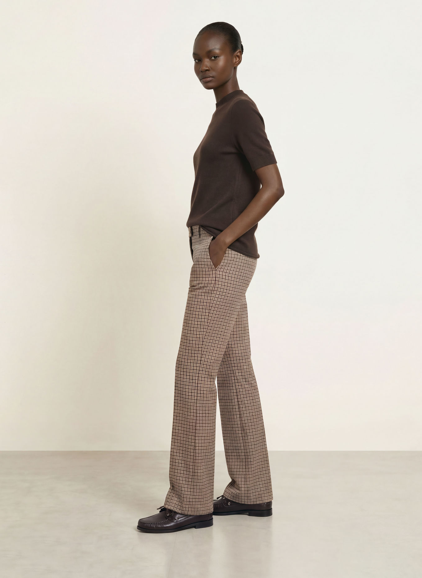DRYKORN FINIA Cashmere Knit Shirt: DARK BROWN