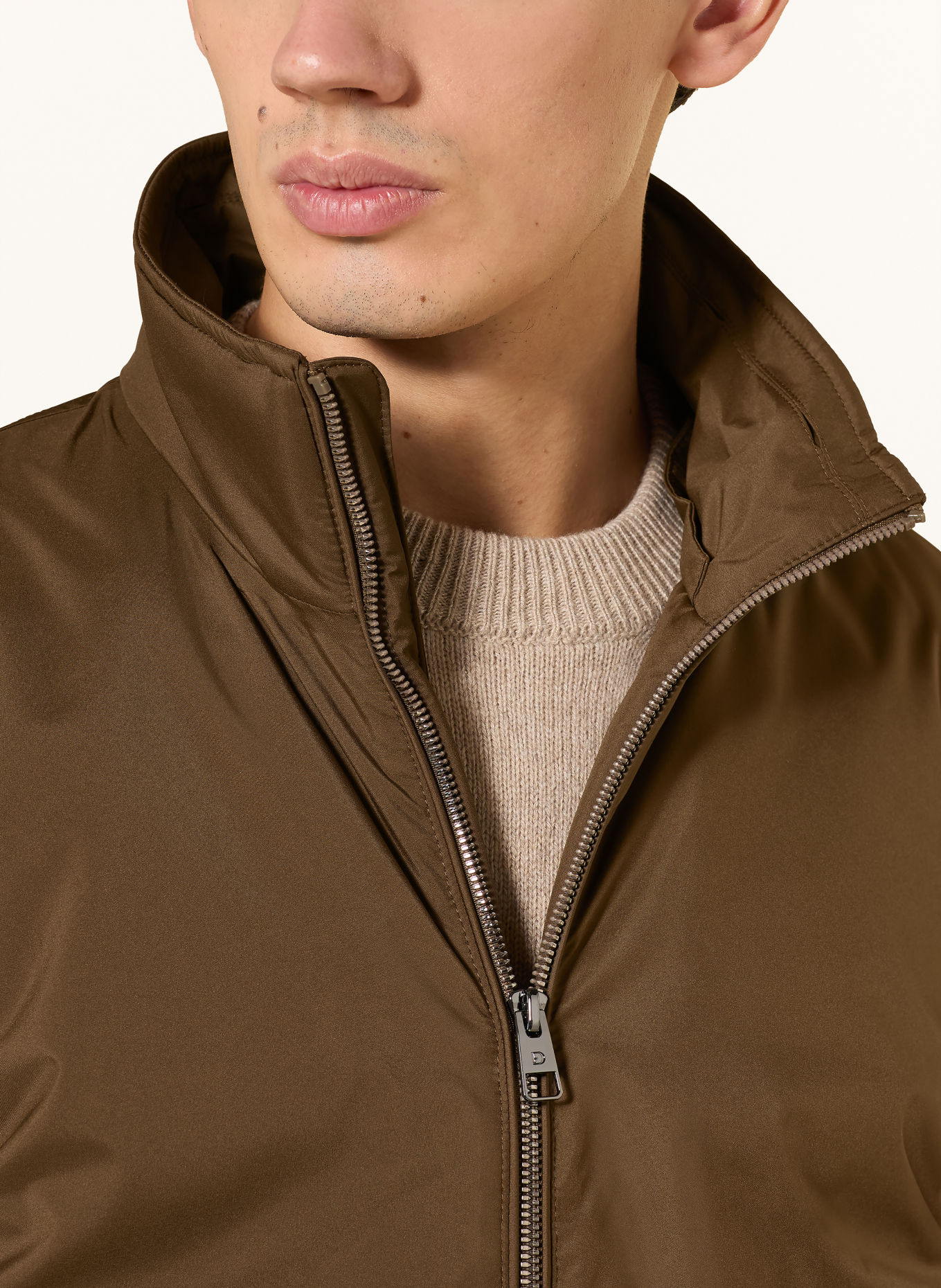 DRESSLER Blouson met afneembare kraag van imitatiebont: BRUIN