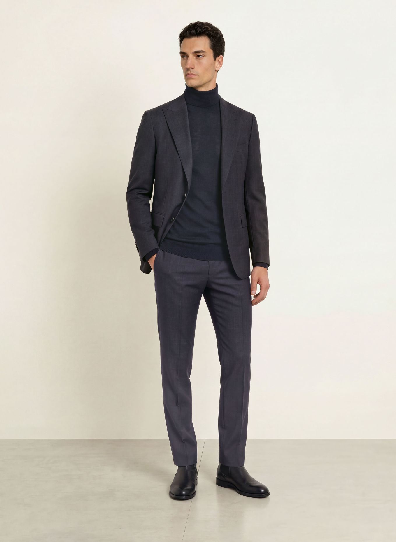 DRESSLER Pantalon de costume coupe slim: 048 DUNKELBLAU