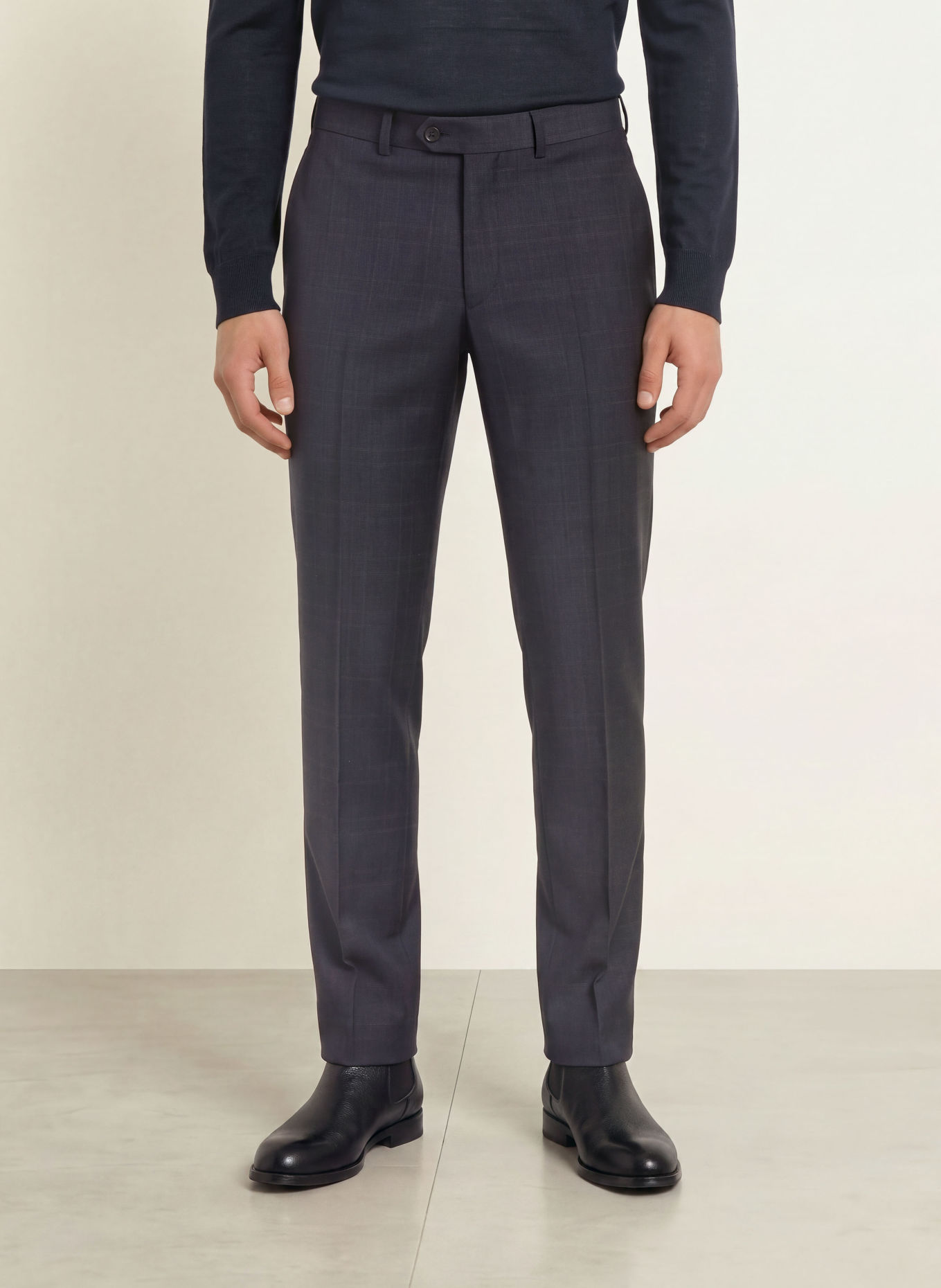 DRESSLER Pantalon de costume coupe slim: 048 DUNKELBLAU