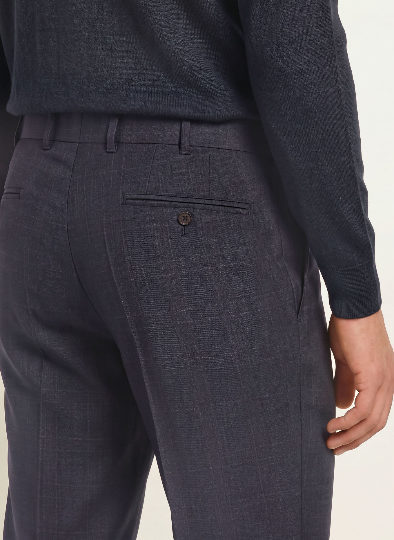 DRESSLER Pantalon de costume coupe slim: 048 DUNKELBLAU