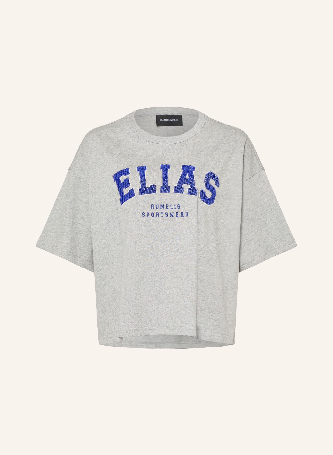 ELIAS RUMELIS T-shirt LORELY: LJUSGRÅ / BLÅ