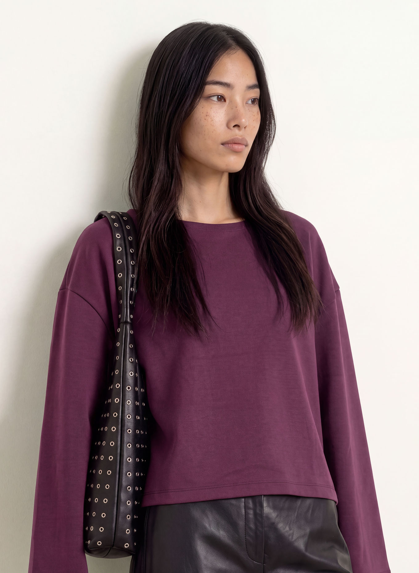 ELIAS RUMELIS Longsleeve DEBBORY: DONKERPAARS