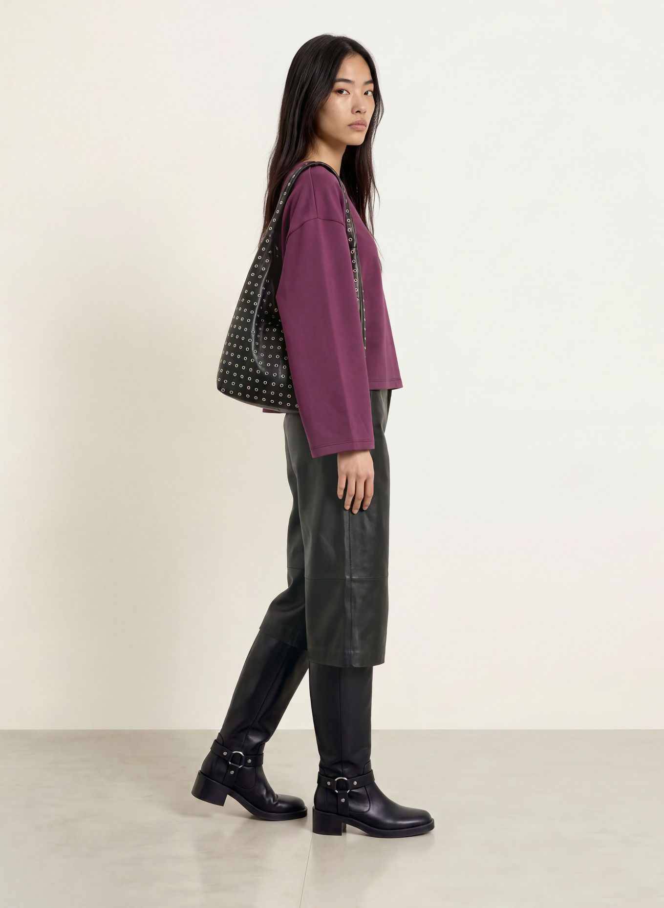 ELIAS RUMELIS Longsleeve DEBBORY: DONKERPAARS
