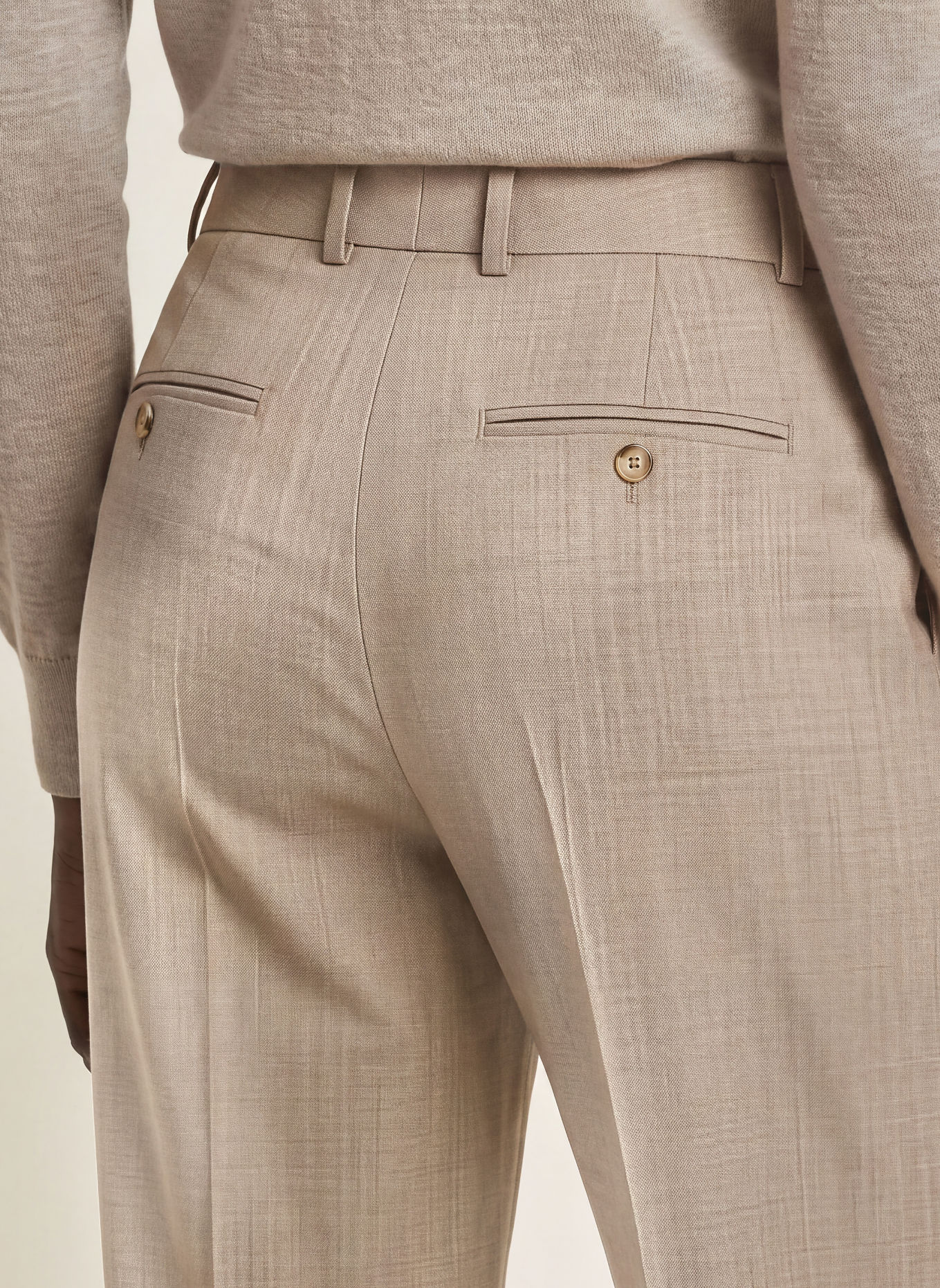 BOSS TILDANI Wide-leg trousers: TAUPE