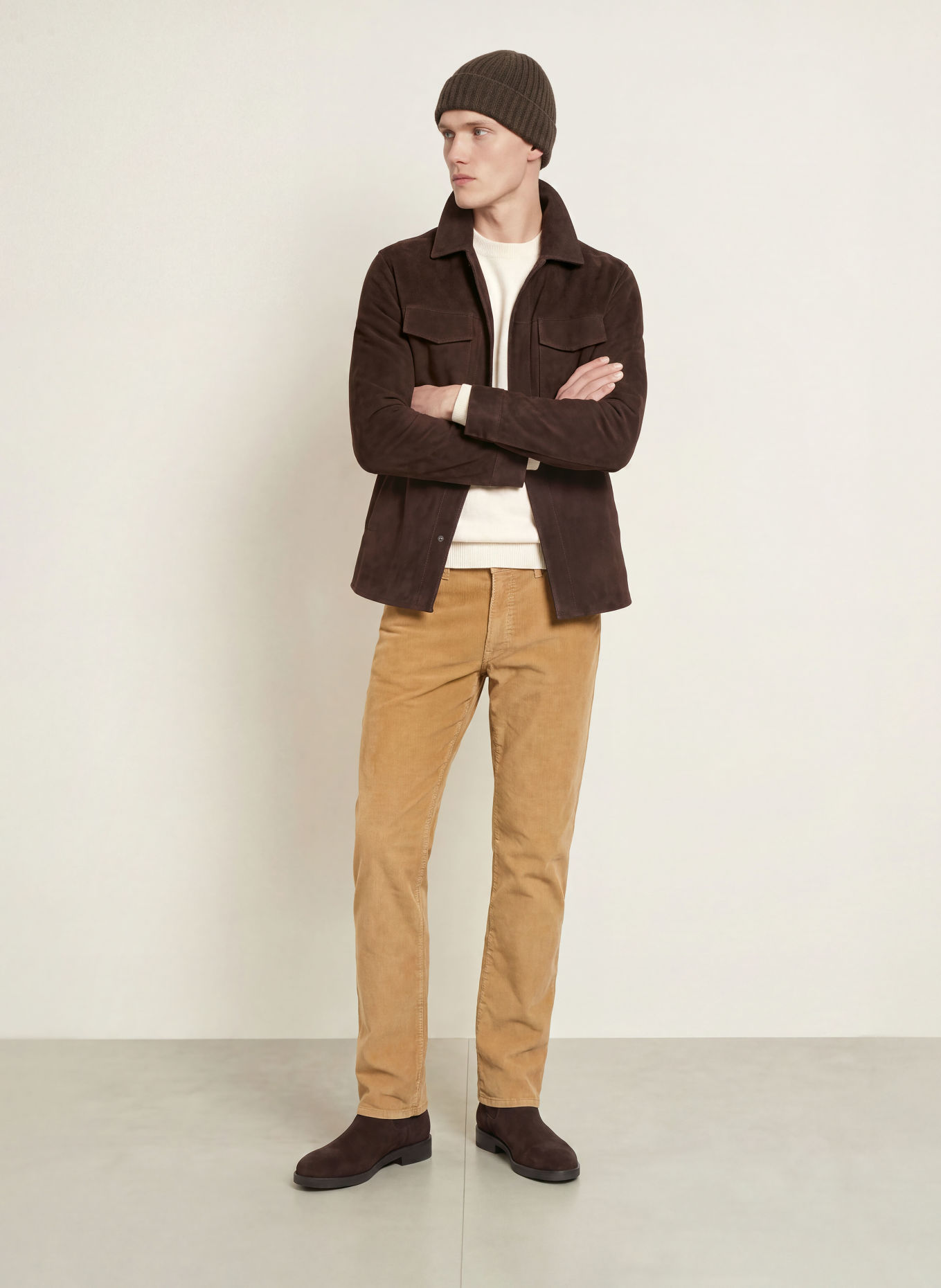 BRAX Cordbroek CADIZ Straight Fit: 57 Ivory