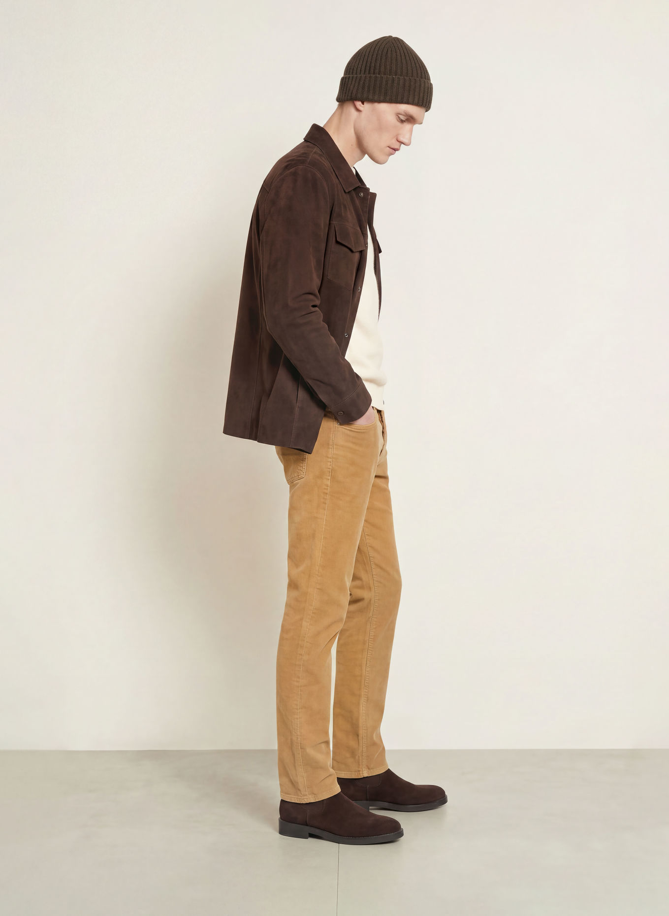 BRAX Cordbroek CADIZ Straight Fit: 57 Ivory