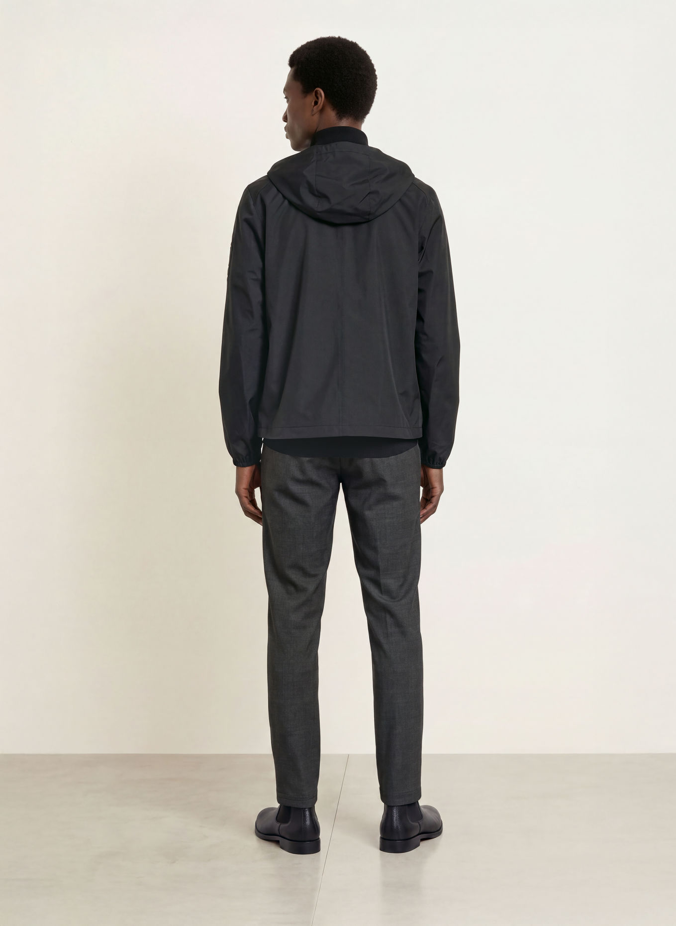BRAX PHIL Jogger-Style Jersey Trousers, Tapered Fit: 05 CEMENT