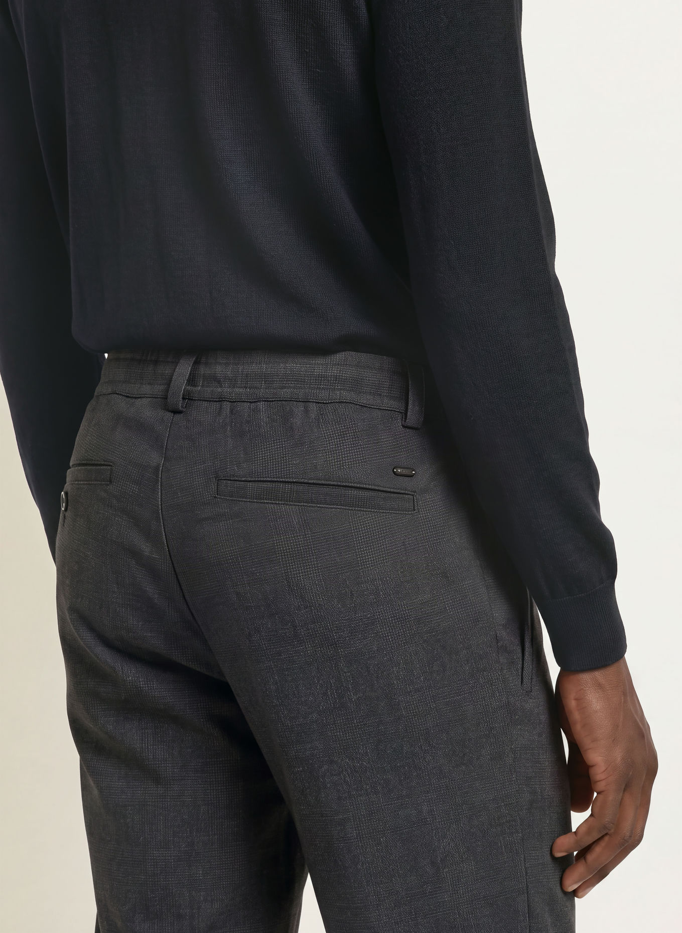 BRAX PHIL Jogger-Style Jersey Trousers, Tapered Fit: 05 CEMENT