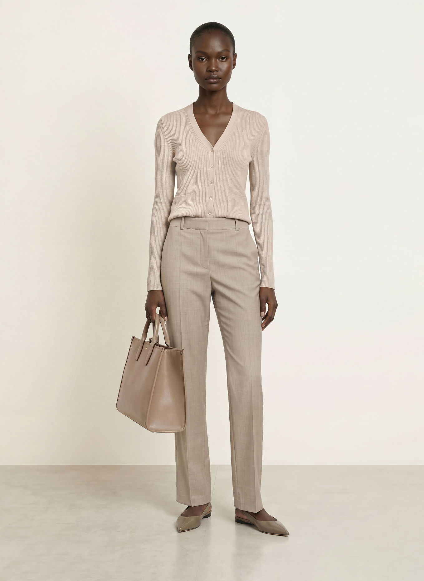 BOSS FERYN Cardigan: BEIGE