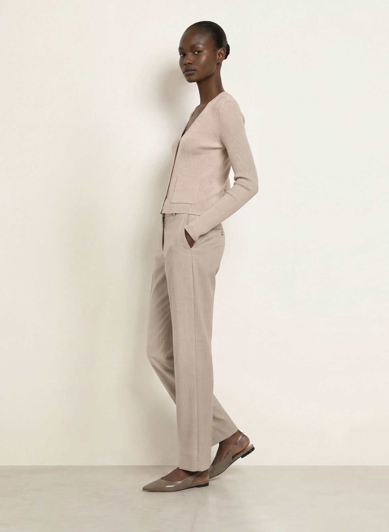 BOSS FERYN Cardigan: BEIGE