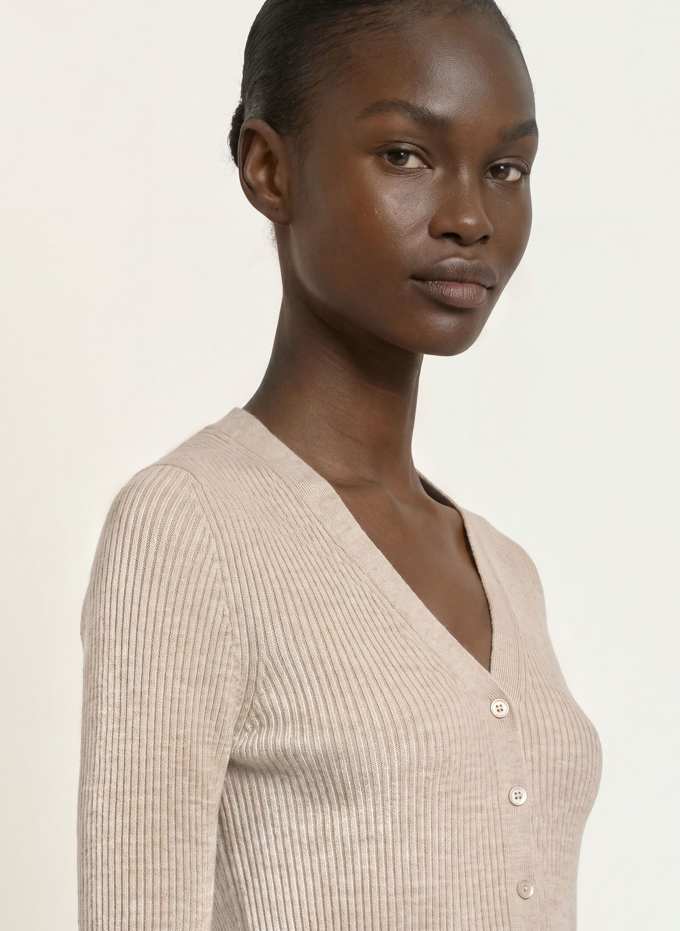 BOSS FERYN Cardigan: BEIGE