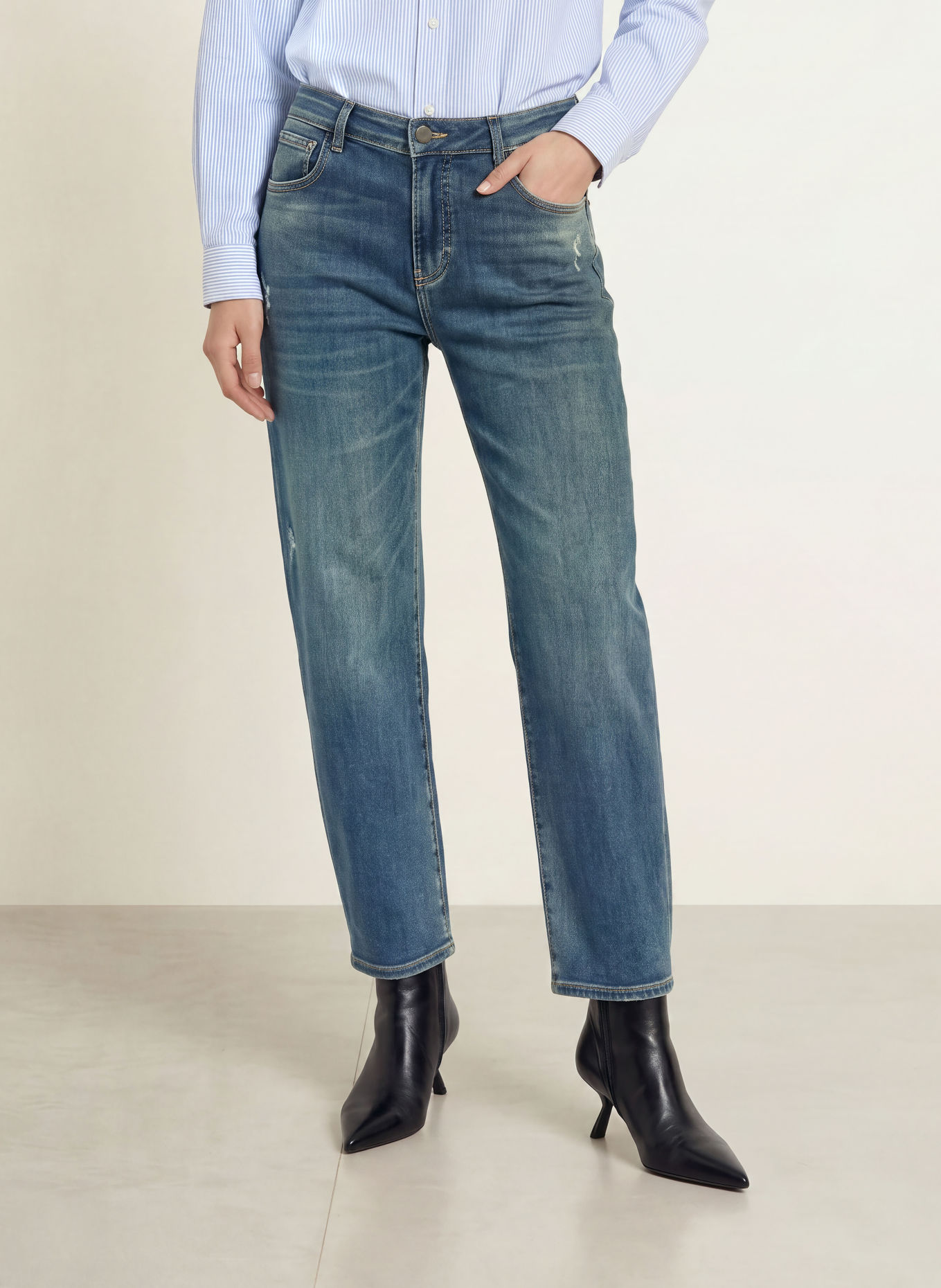 ELIAS RUMELIS Barrel jeans YOANA: 1410 aloha blue