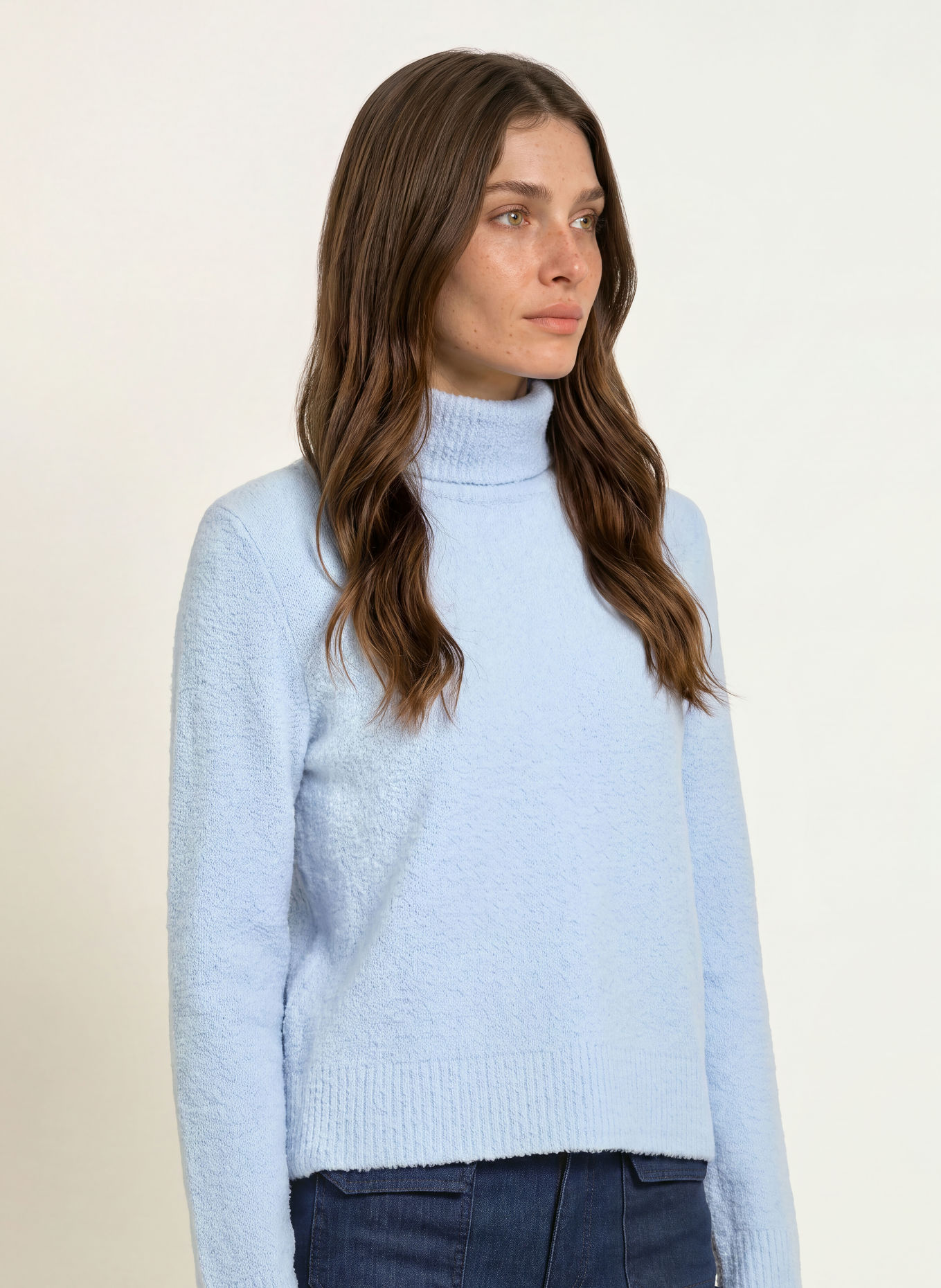BOSS Pull à col roulé FUBRINI: BLEU CLAIR