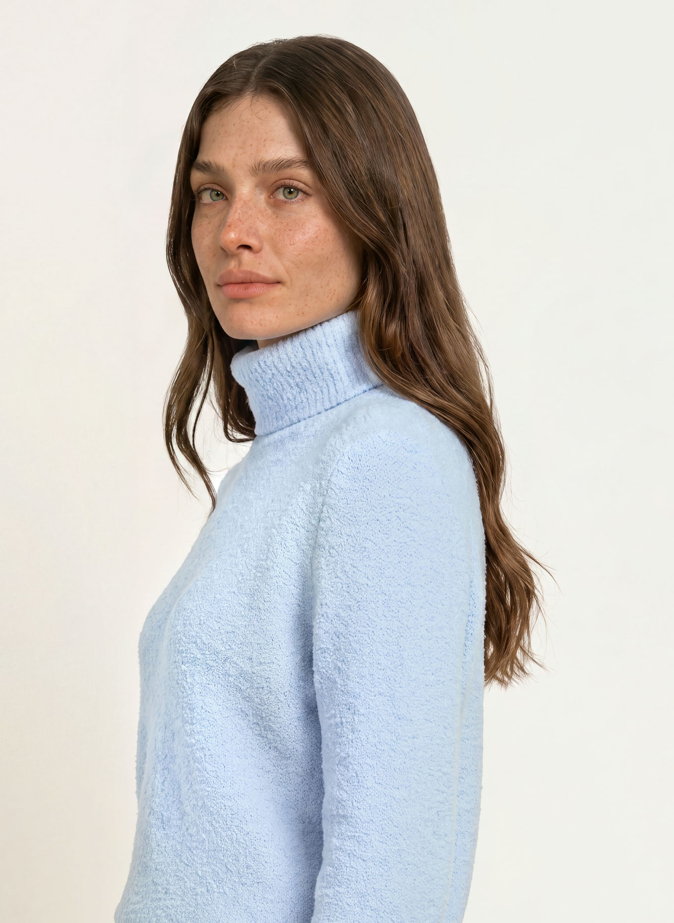 BOSS Pull à col roulé FUBRINI: BLEU CLAIR