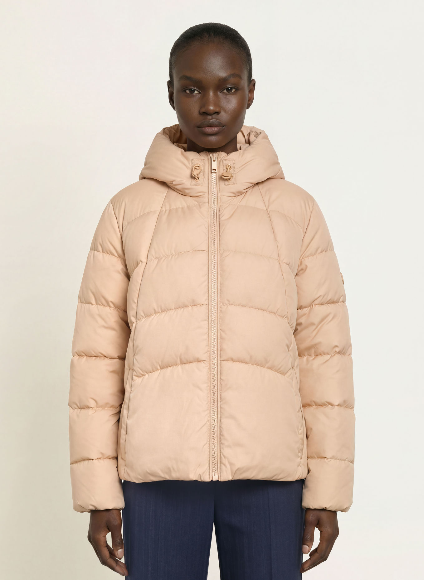 BOSS PEPULINA Quilted Jacket: BEIGE