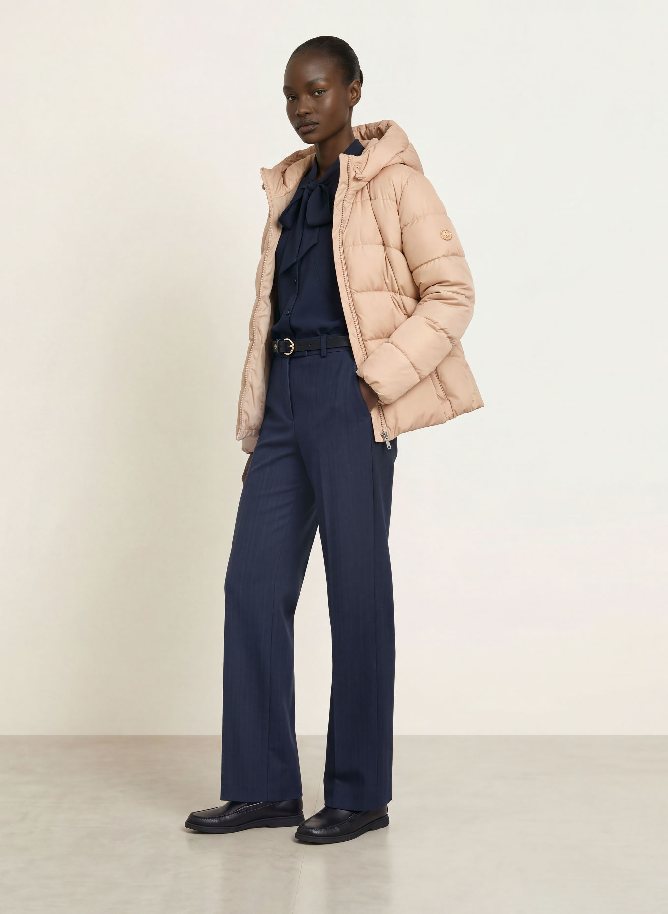 BOSS PEPULINA Quilted Jacket: BEIGE