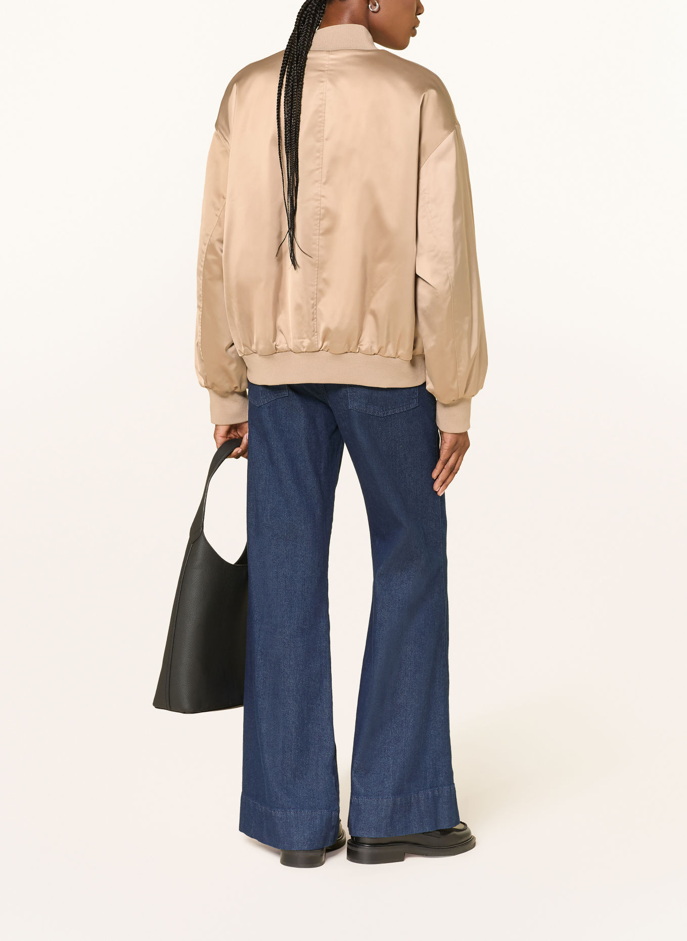 BOSS Satinblouson PETISA zum Wenden: BEIGE