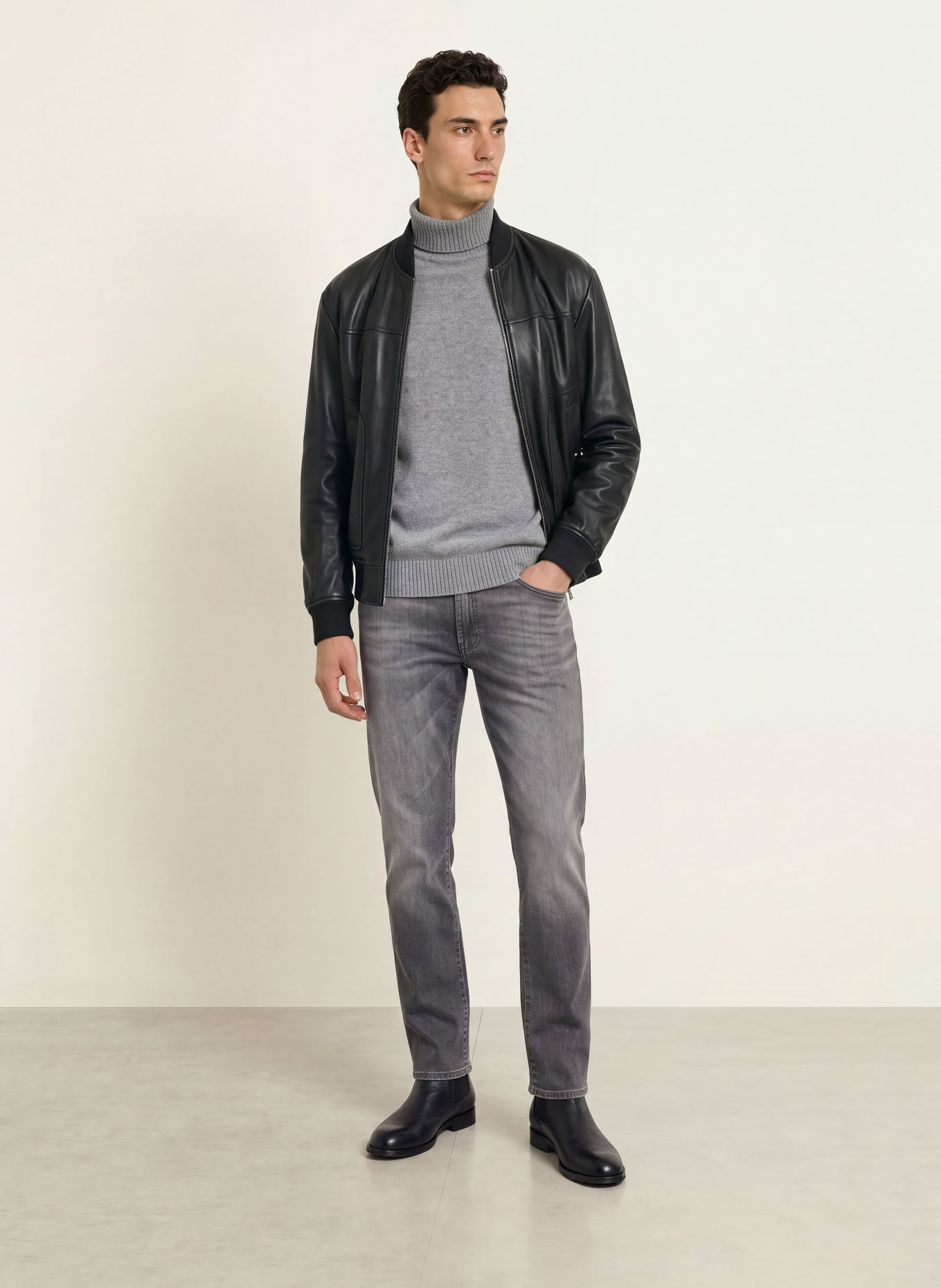 BRAX Jeans CLINT Relaxed Straight Fit: 06 GREY STEEL USED