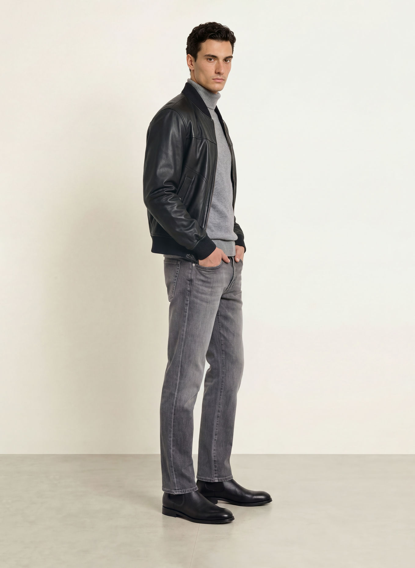 BRAX Jeans CLINT Relaxed Straight Fit: 06 GREY STEEL USED