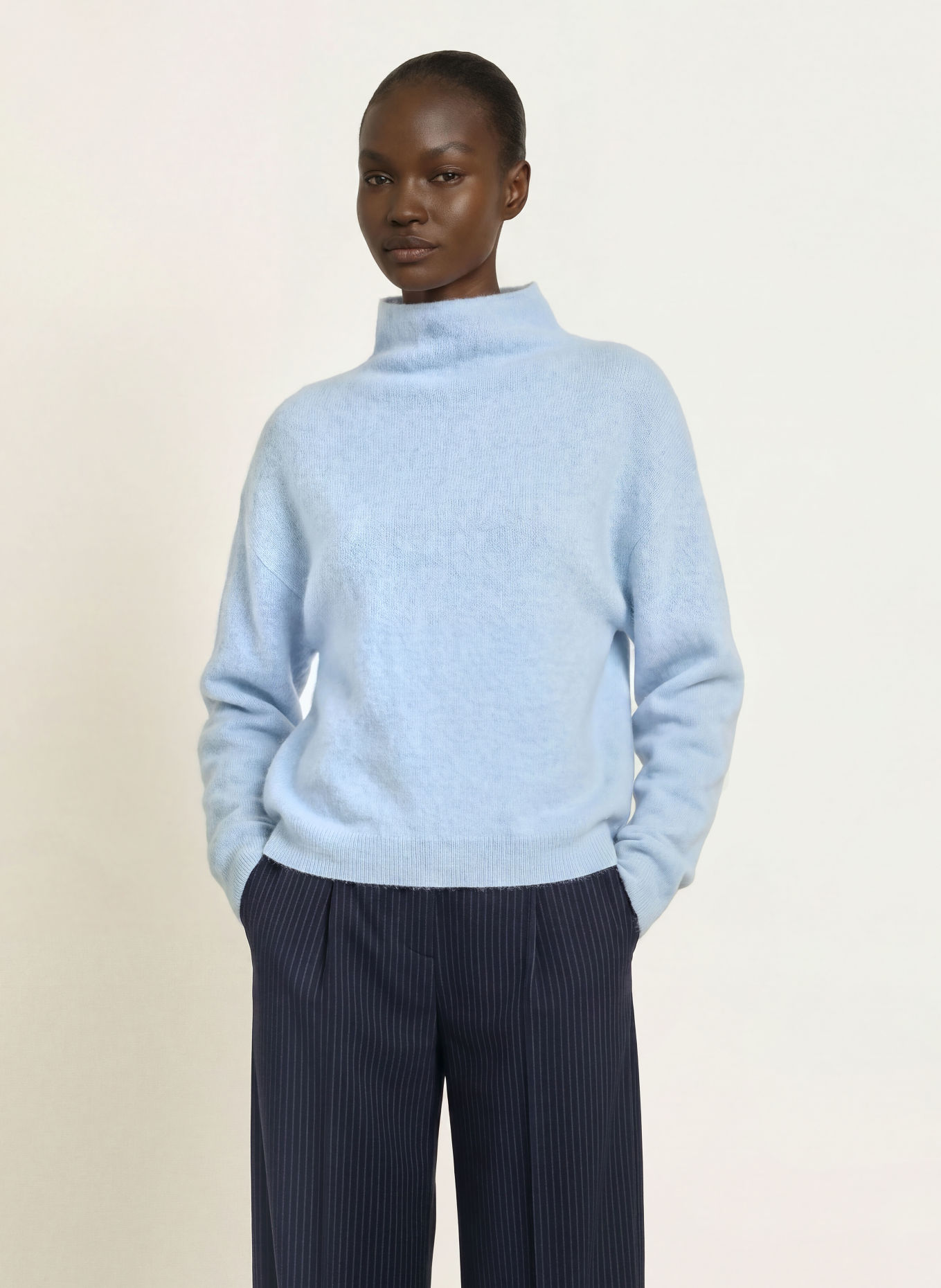 BOSS FROSELLA Sweater: LIGHT BLUE