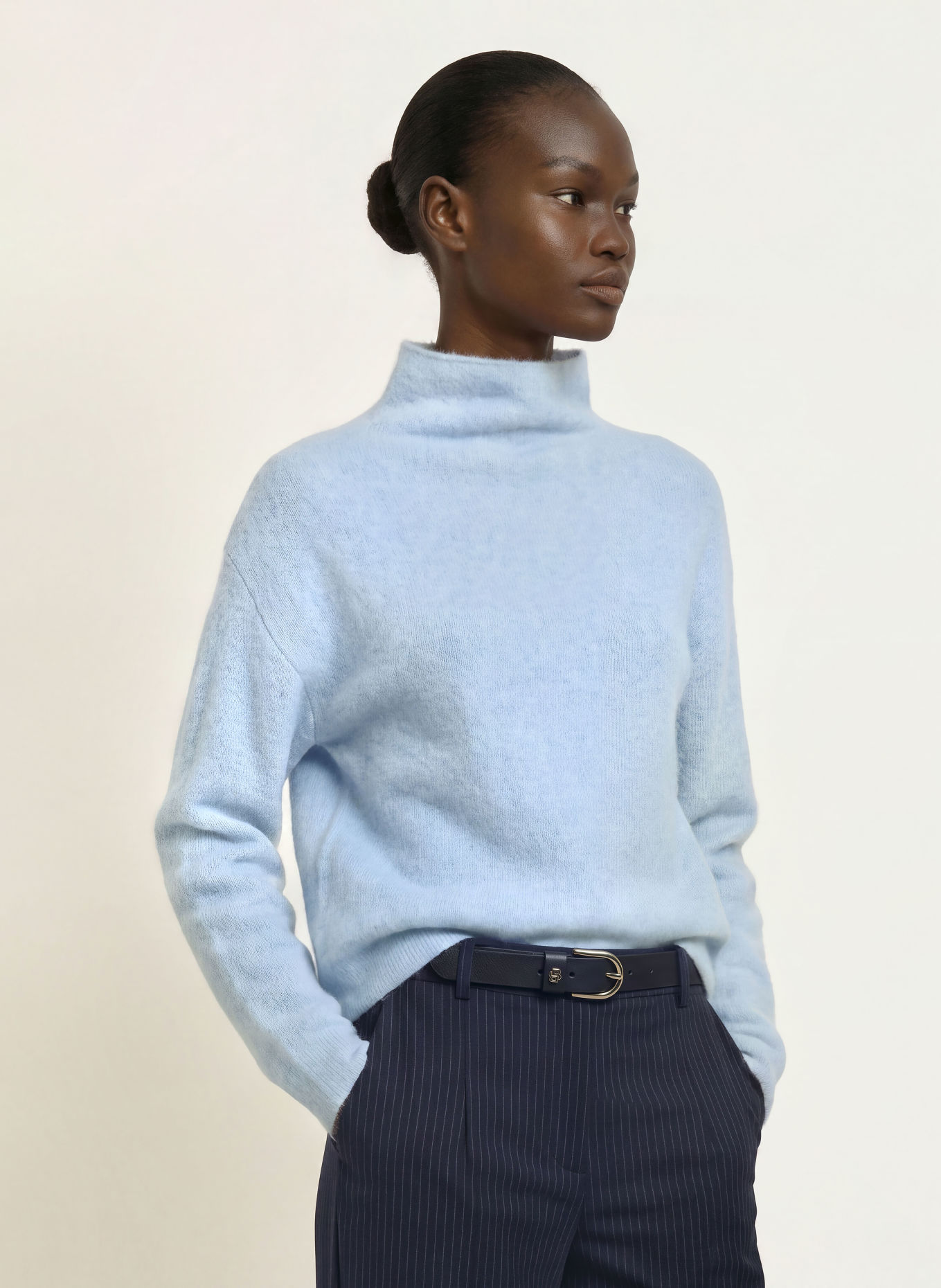 BOSS FROSELLA Sweater: LIGHT BLUE