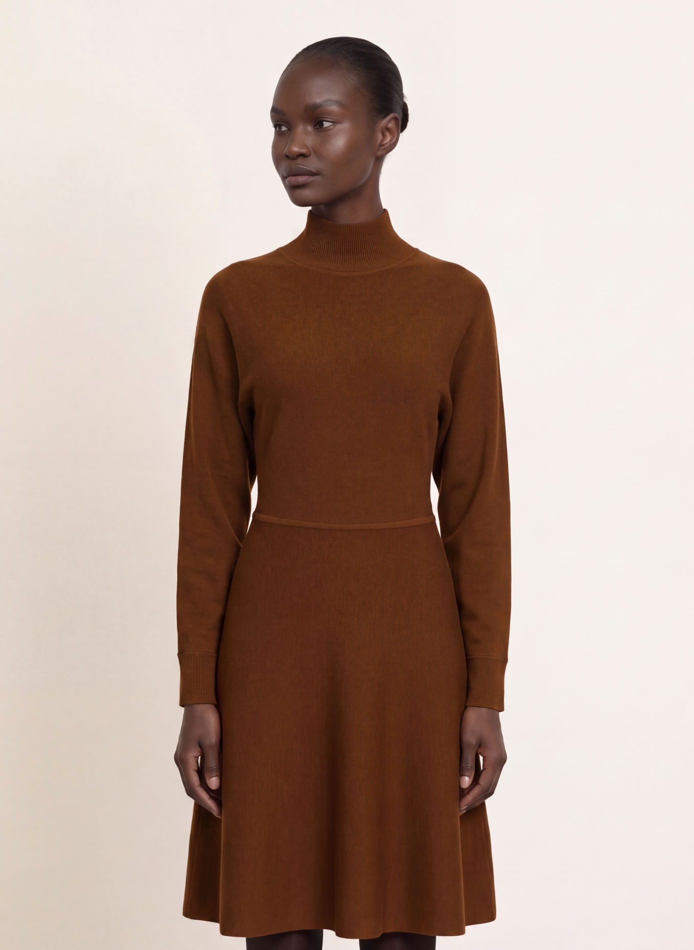 BOSS Strickkleid FAEDRA: BRAUN