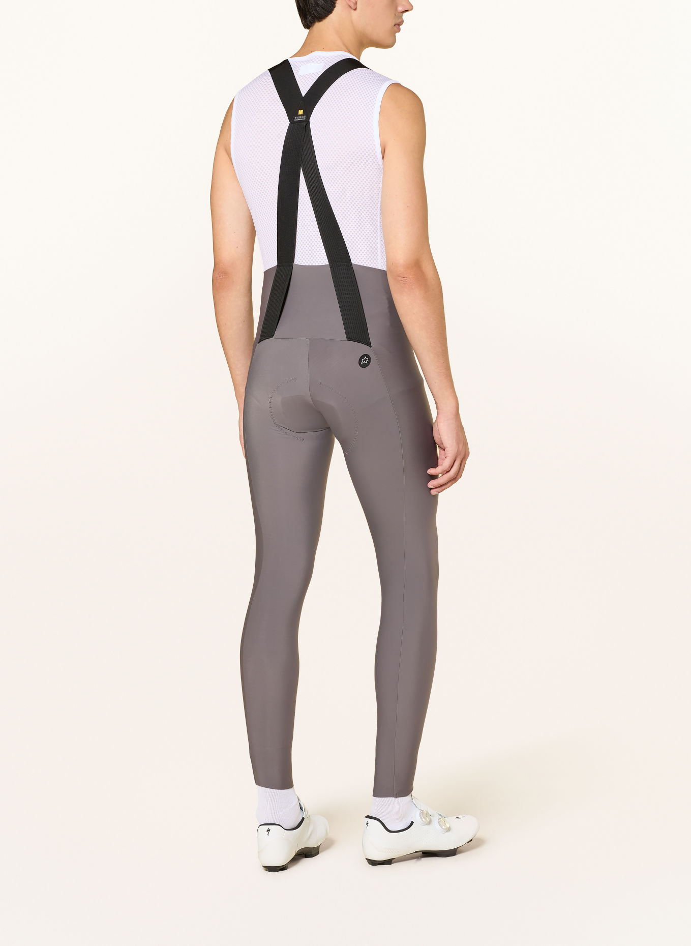 ASSOS Pantaloni de ciclism MILLE GT SPRING FALL S11 cu bretele și inserție căptușită: GRI / NEGRU
