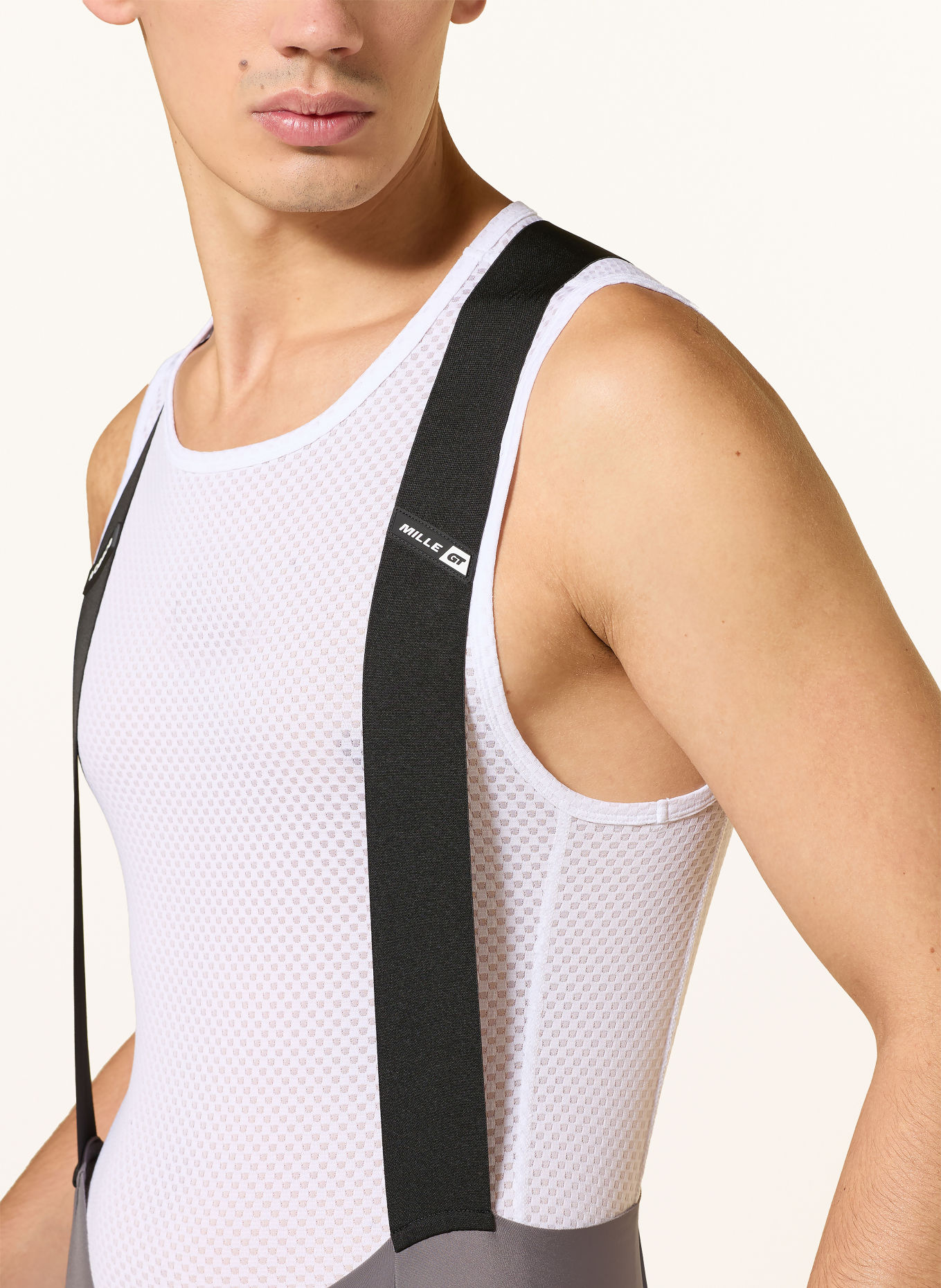 ASSOS Pantaloni de ciclism MILLE GT SPRING FALL S11 cu bretele și inserție căptușită: GRI / NEGRU