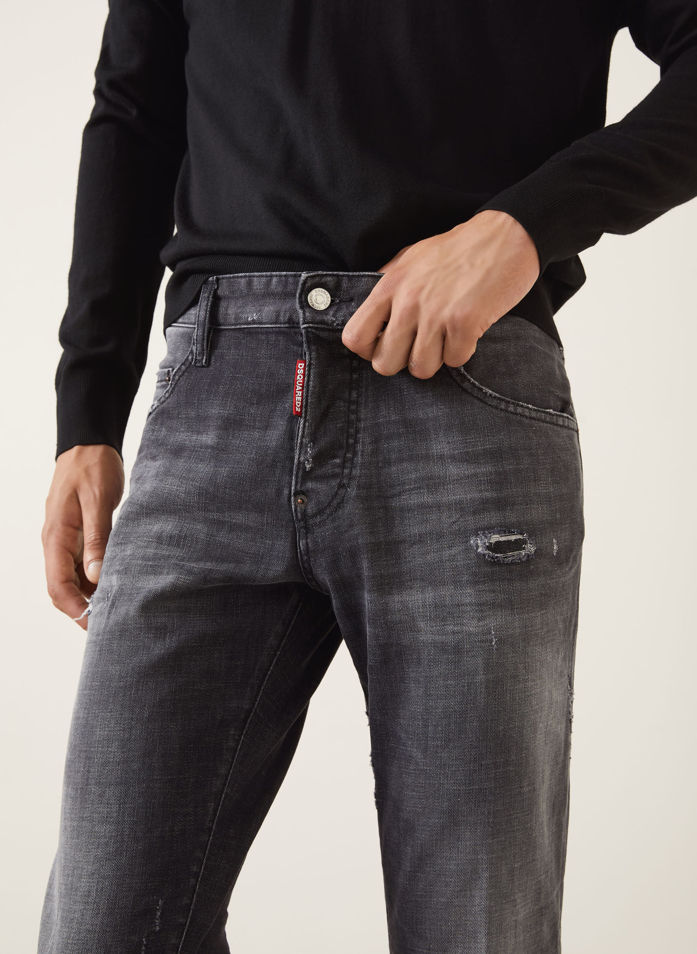 DSQUARED2 Jeans SKATER Extra Slim Fit: 900 BLACK