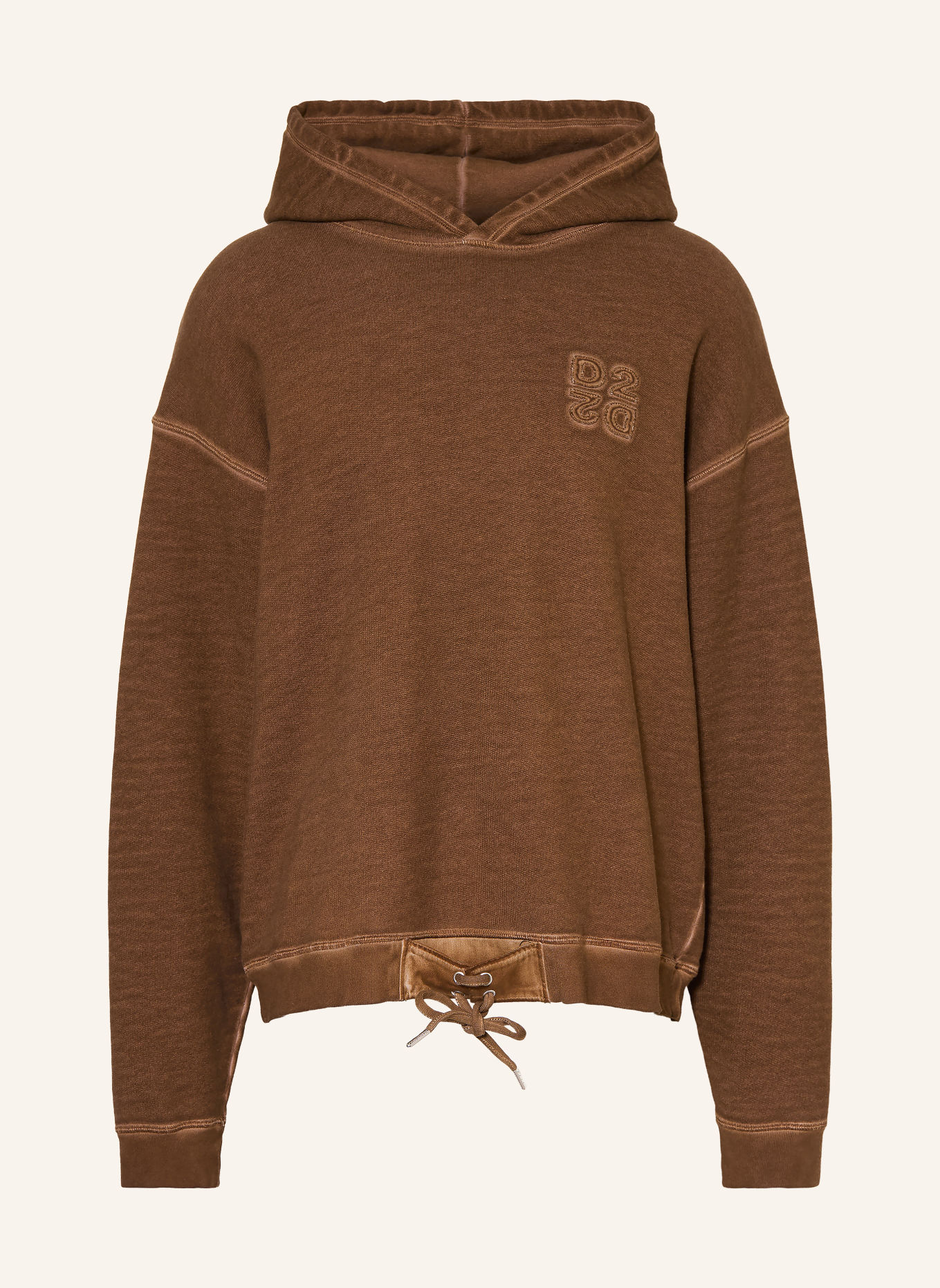 DSQUARED2 Mikina s kapucí: HNĚDÁ