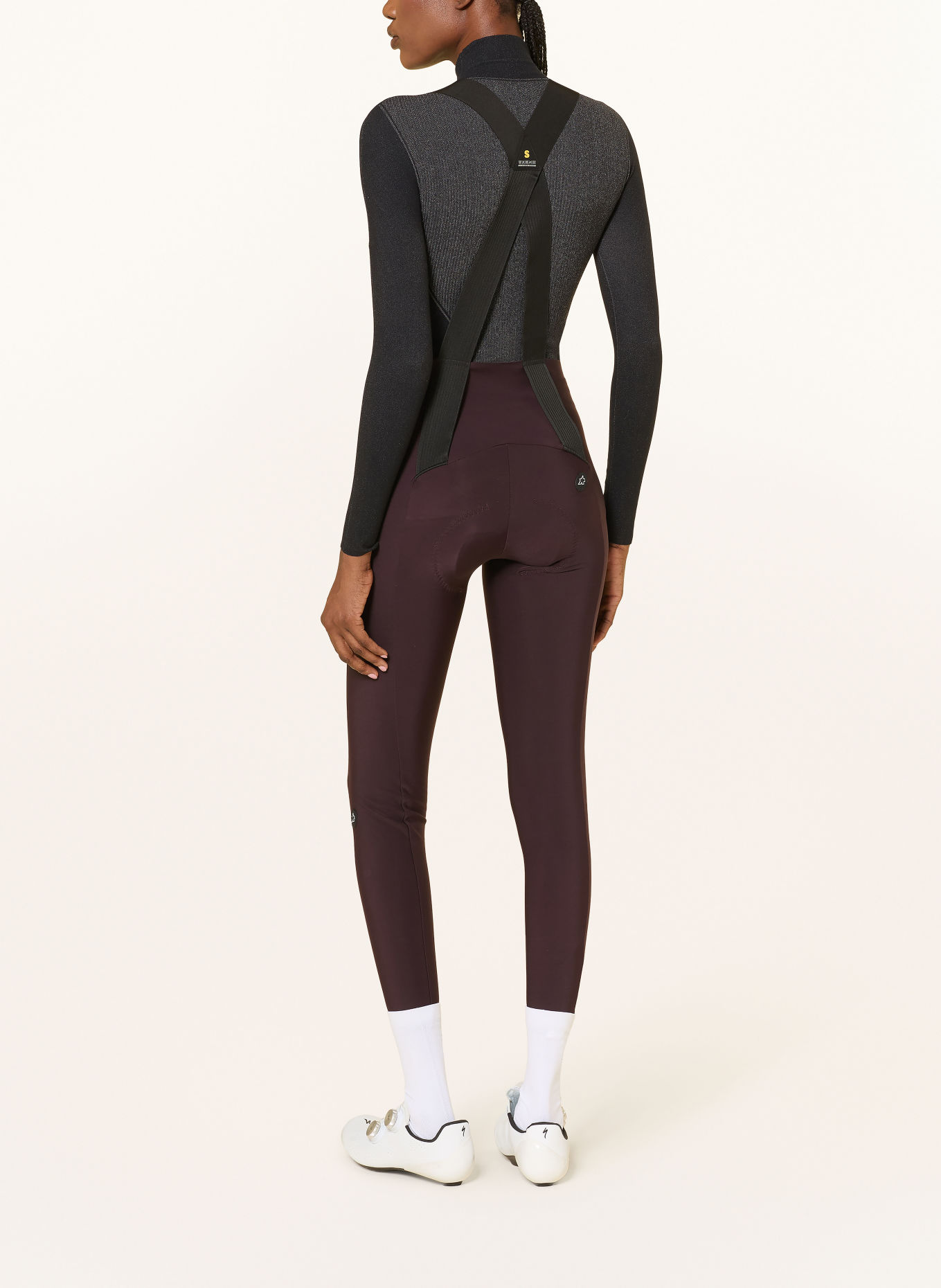 ASSOS Fietsbroek UMA GT SPRING FALL S11 met bretels en zeem: DONKERROOD / WIT / ZWART