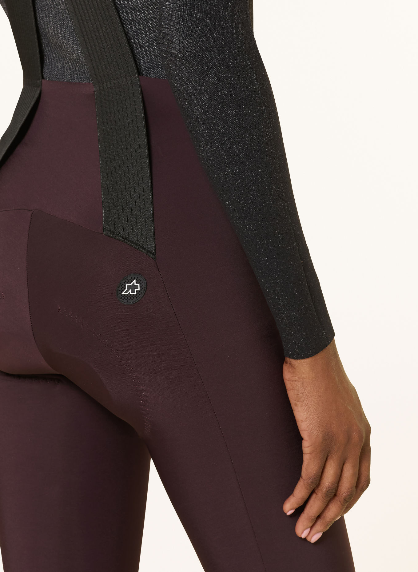 ASSOS Fietsbroek UMA GT SPRING FALL S11 met bretels en zeem: DONKERROOD / WIT / ZWART
