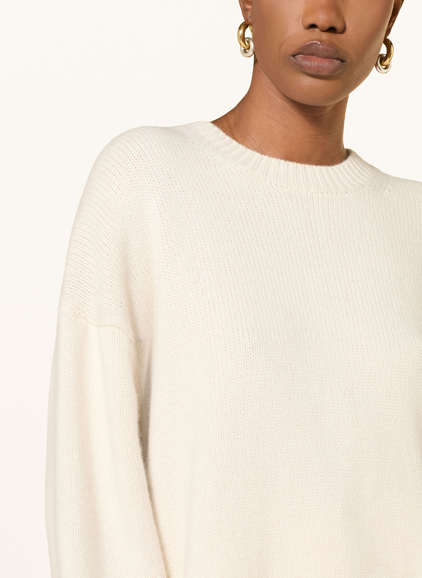 LOULOU DE SAISON Sweter z kaszmiru PIA: KREMOWY