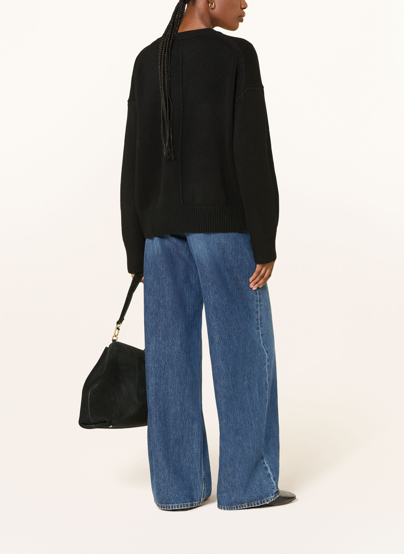 LOULOU DE SAISON Sweter z kaszmiru PIA: CZARNY
