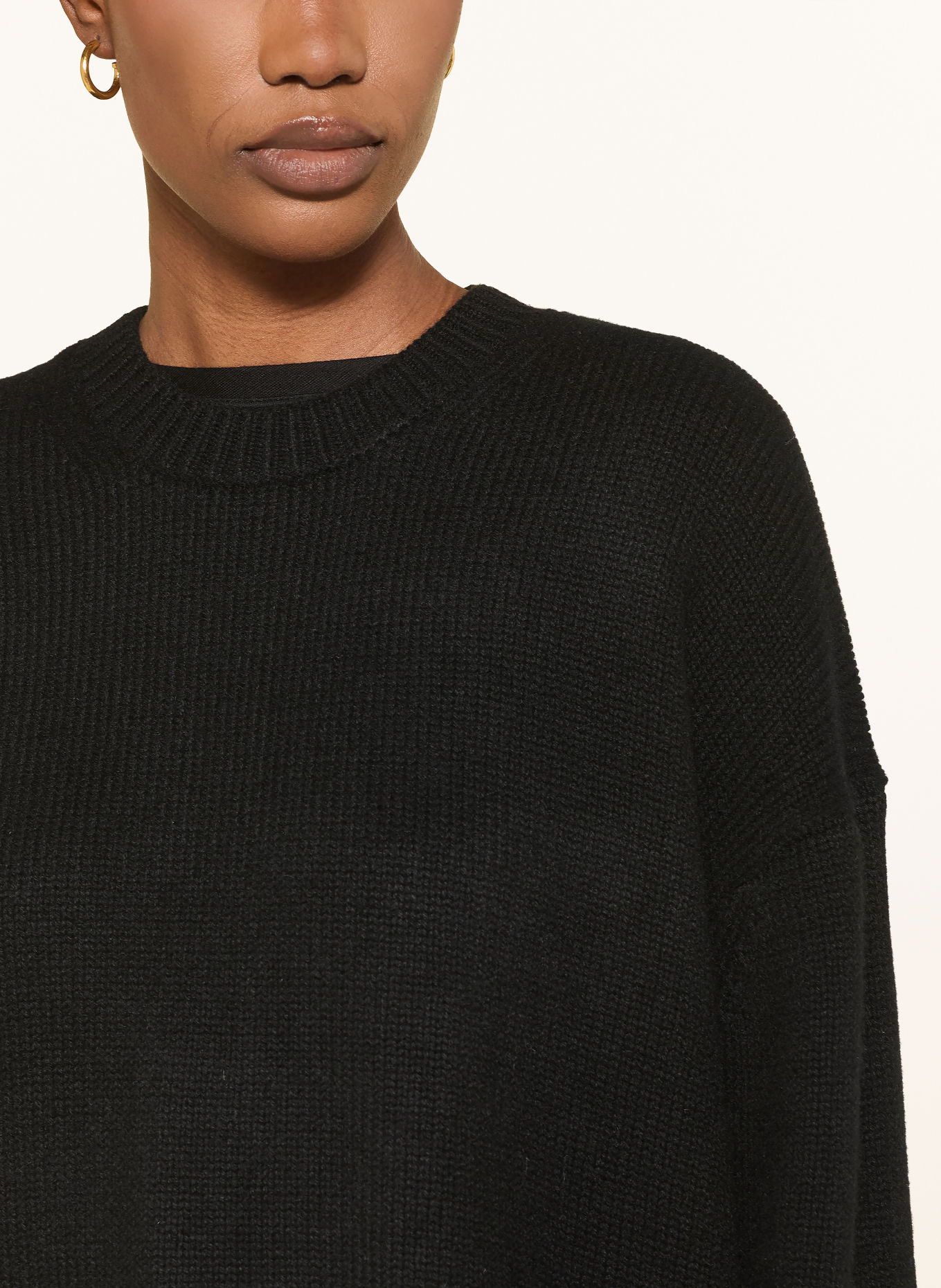 LOULOU DE SAISON Sweter z kaszmiru PIA: CZARNY