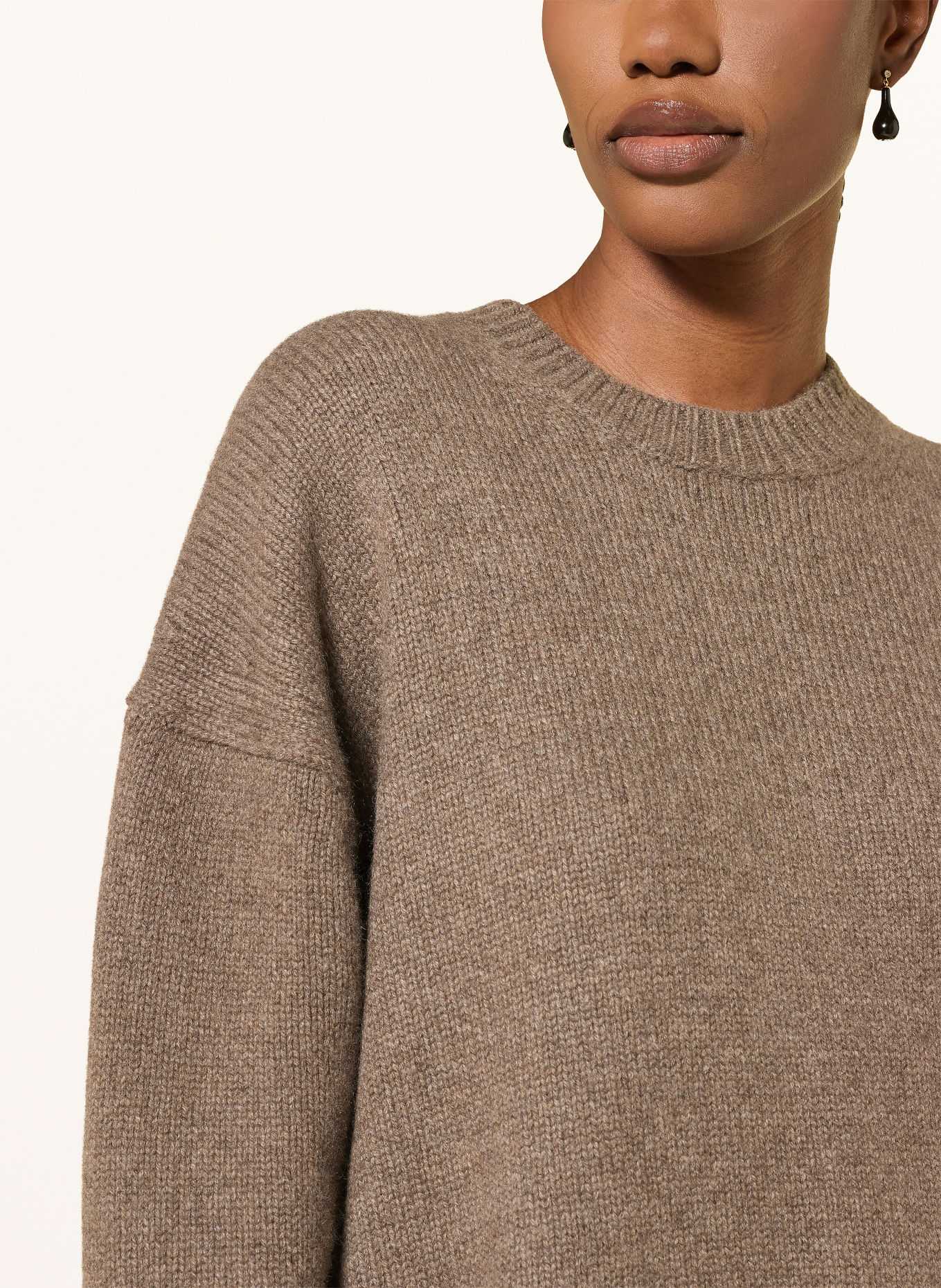 LOULOU DE SAISON Sweter z kaszmiru PIA: SZAROBRĄZOWY