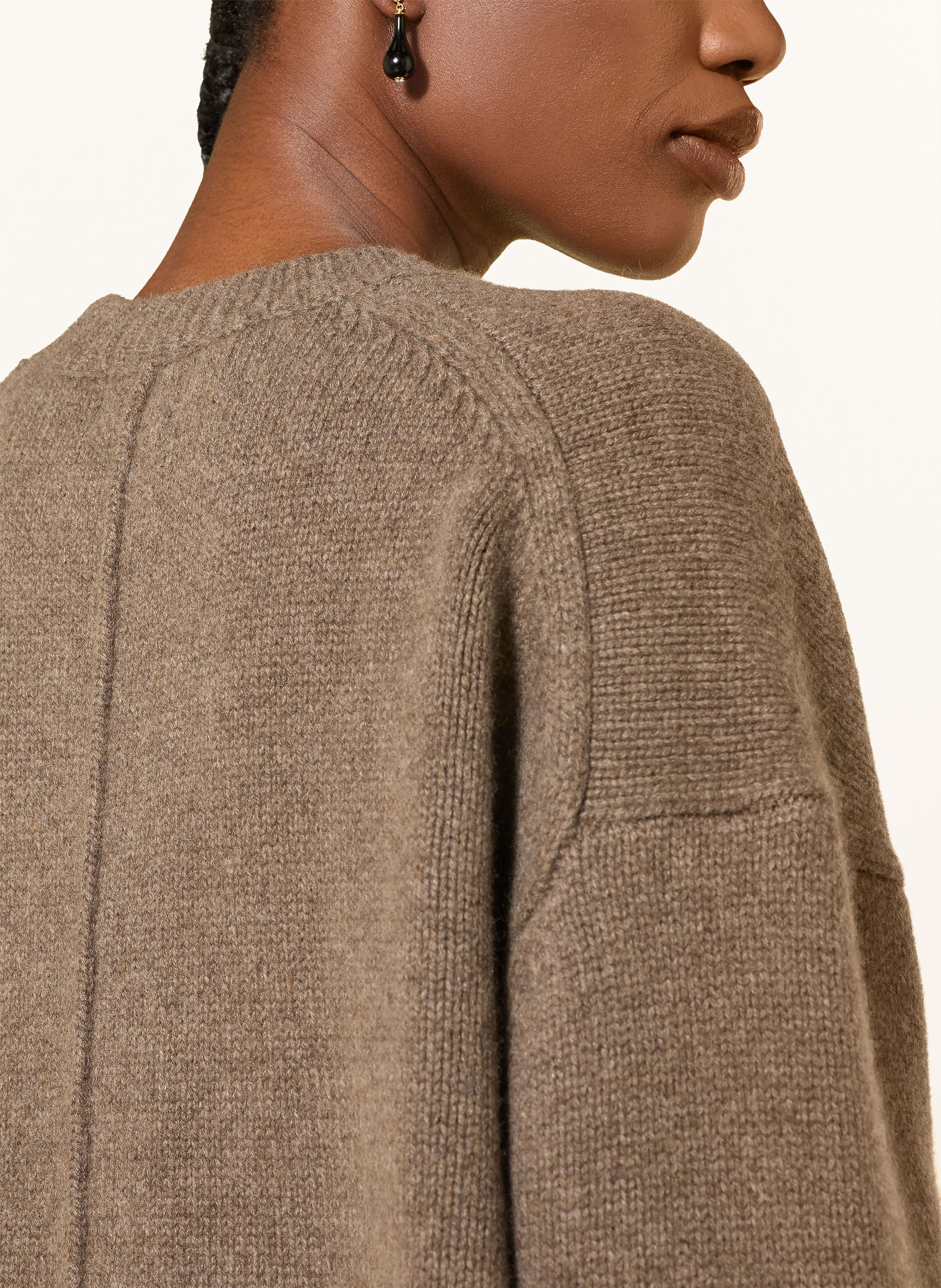 LOULOU DE SAISON Sweter z kaszmiru PIA: SZAROBRĄZOWY