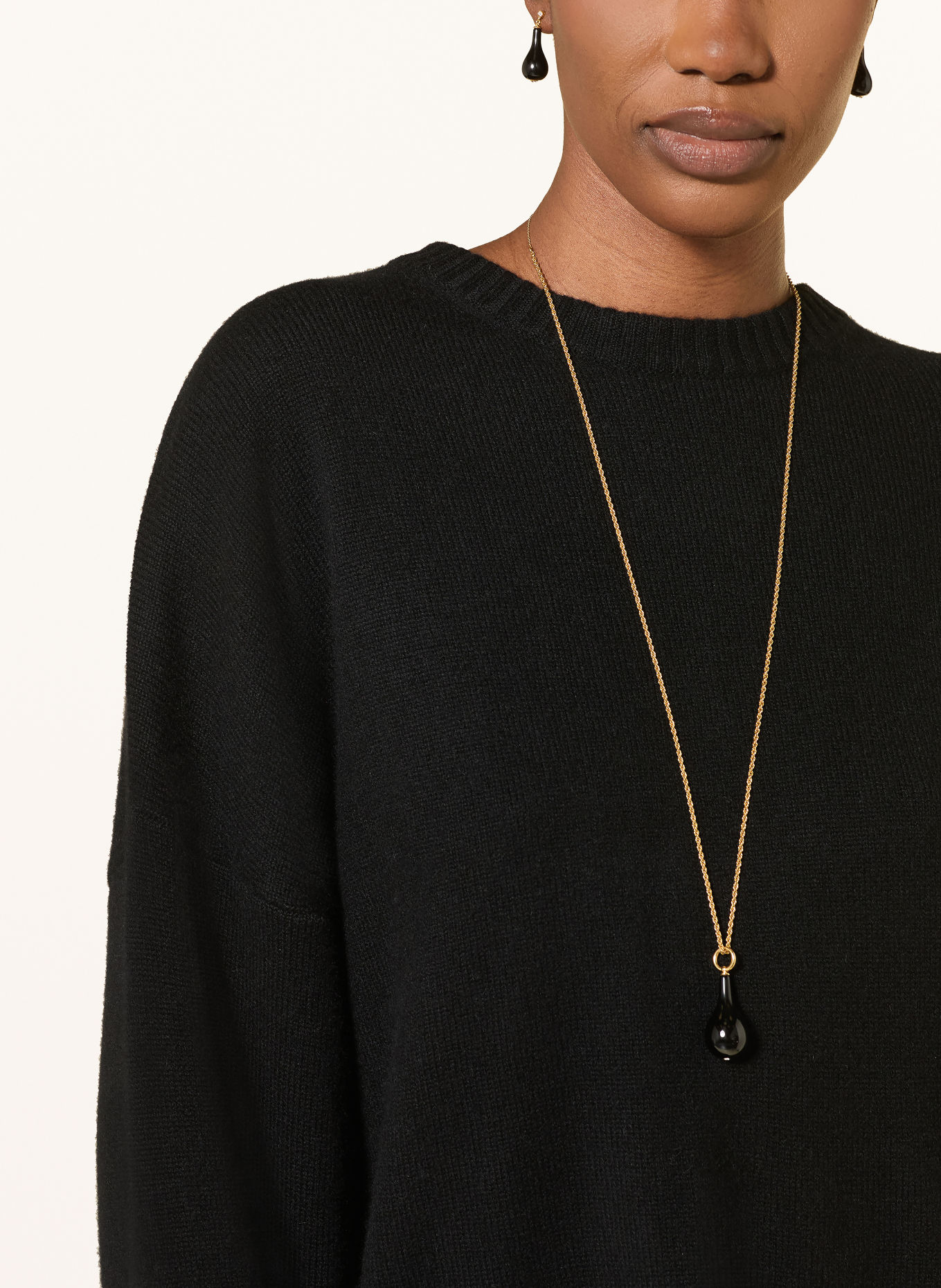 LOULOU DE SAISON Sweter z kaszmiru ANTON: CZARNY