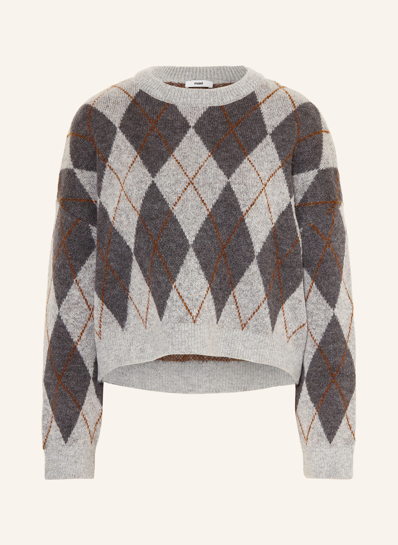 mavi Sweater: DARK GRAY / BROWN / LIGHT GRAY