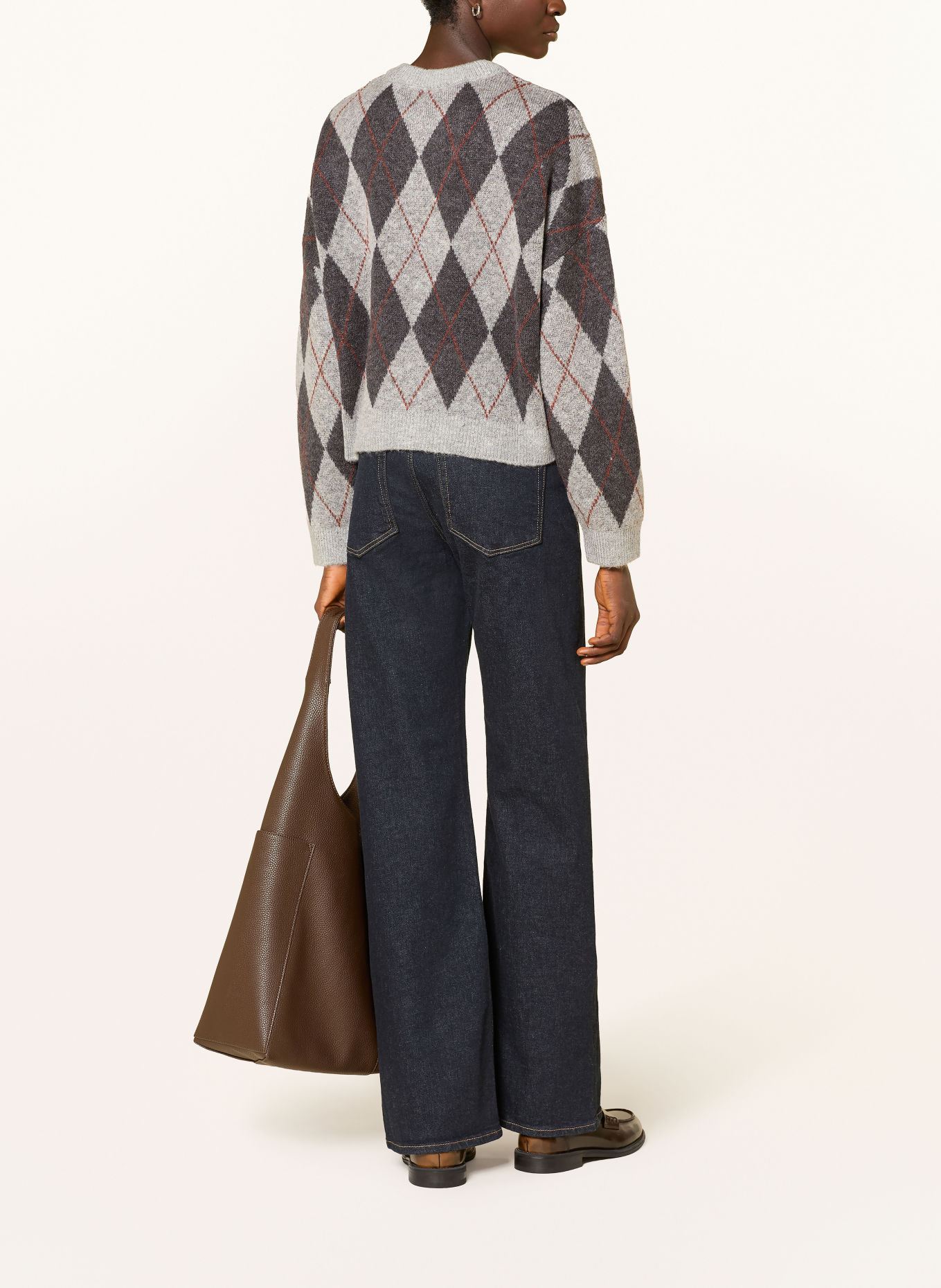 mavi Sweater: DARK GRAY / BROWN / LIGHT GRAY