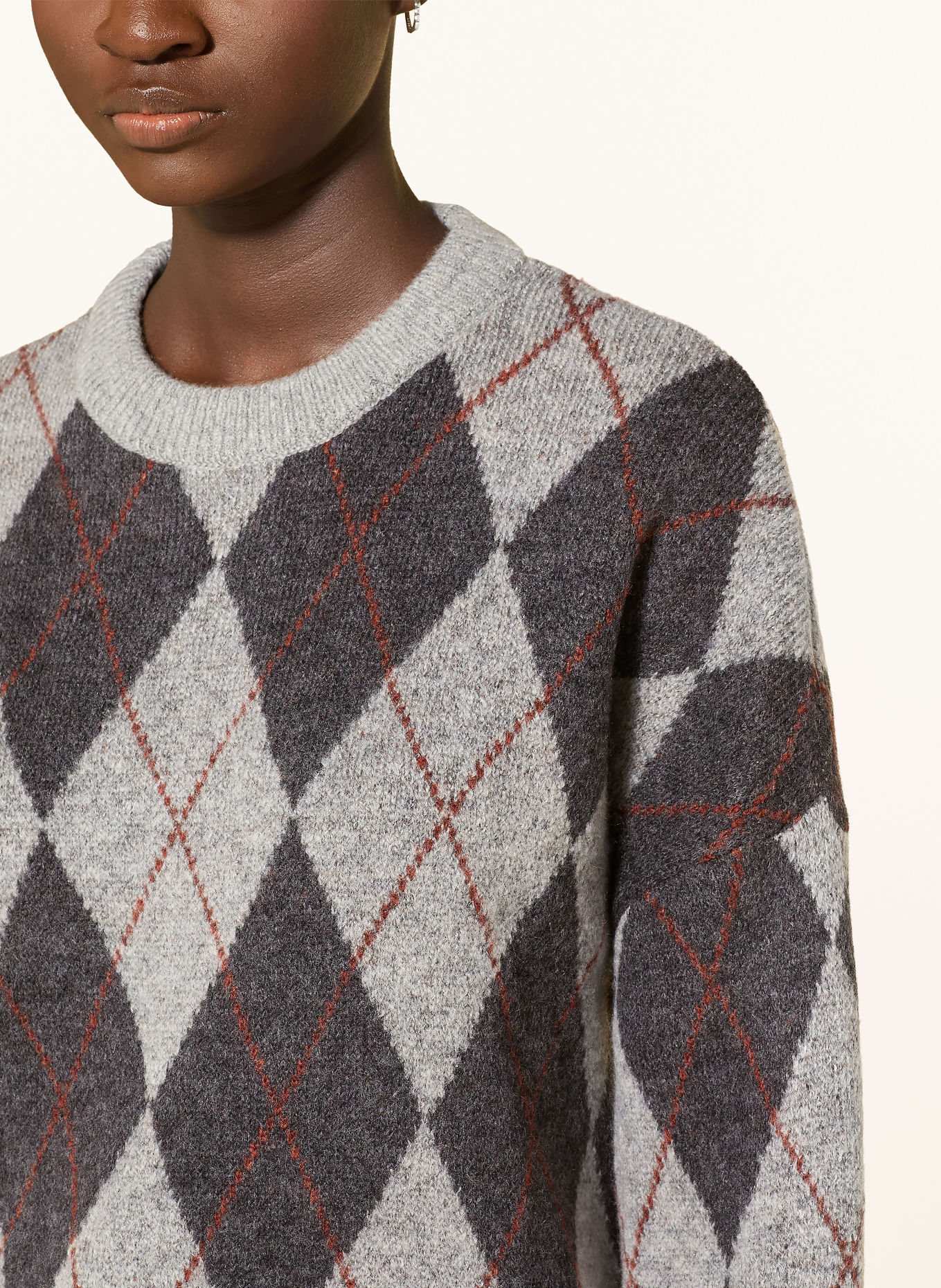 mavi Sweater: DARK GRAY / BROWN / LIGHT GRAY