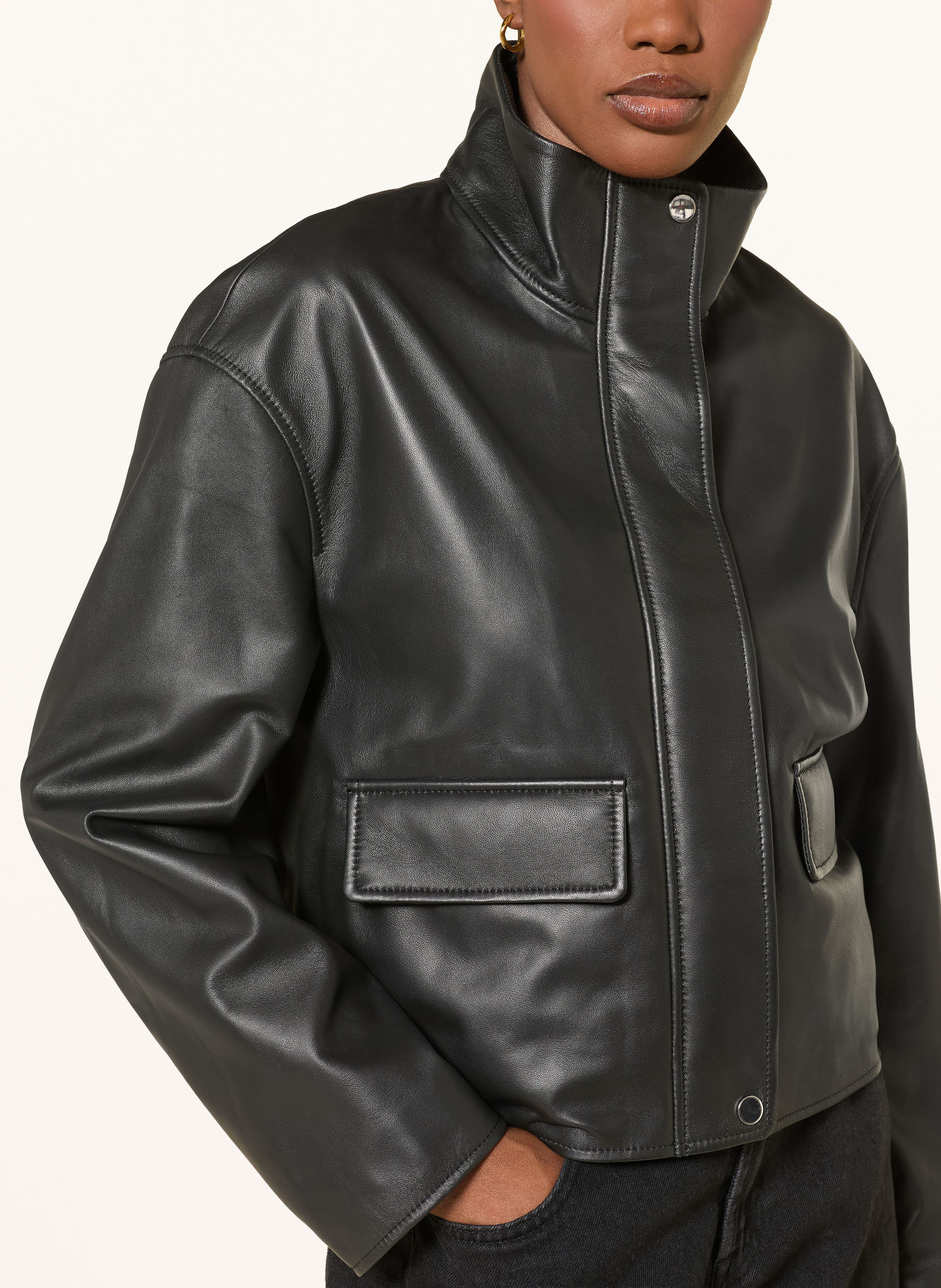 lilienfels Lederblouson: SCHWARZ