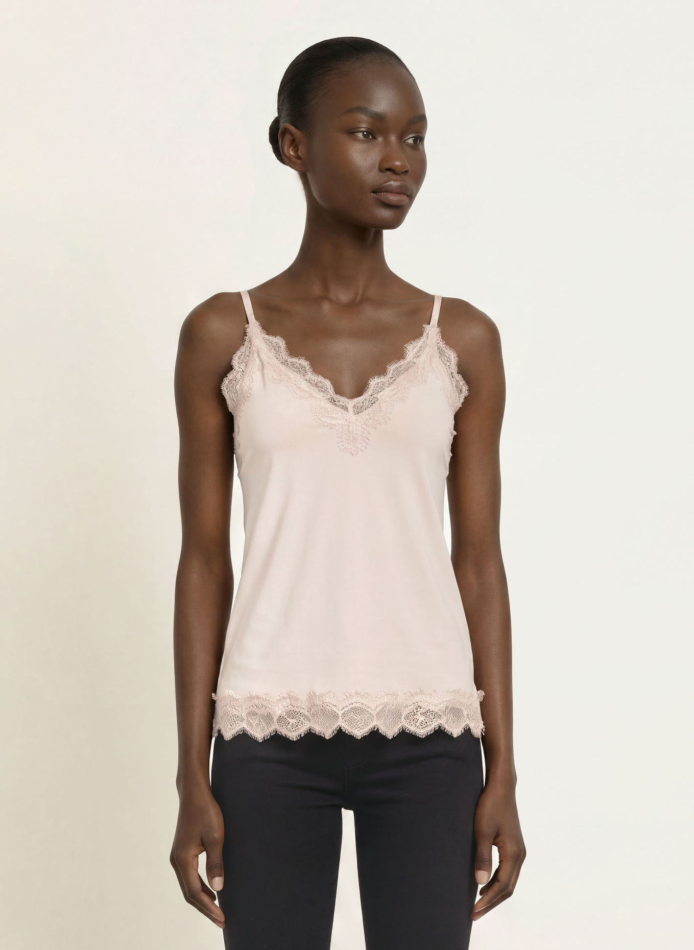 rosemunde BRIDGET Top with Lace: CREAM