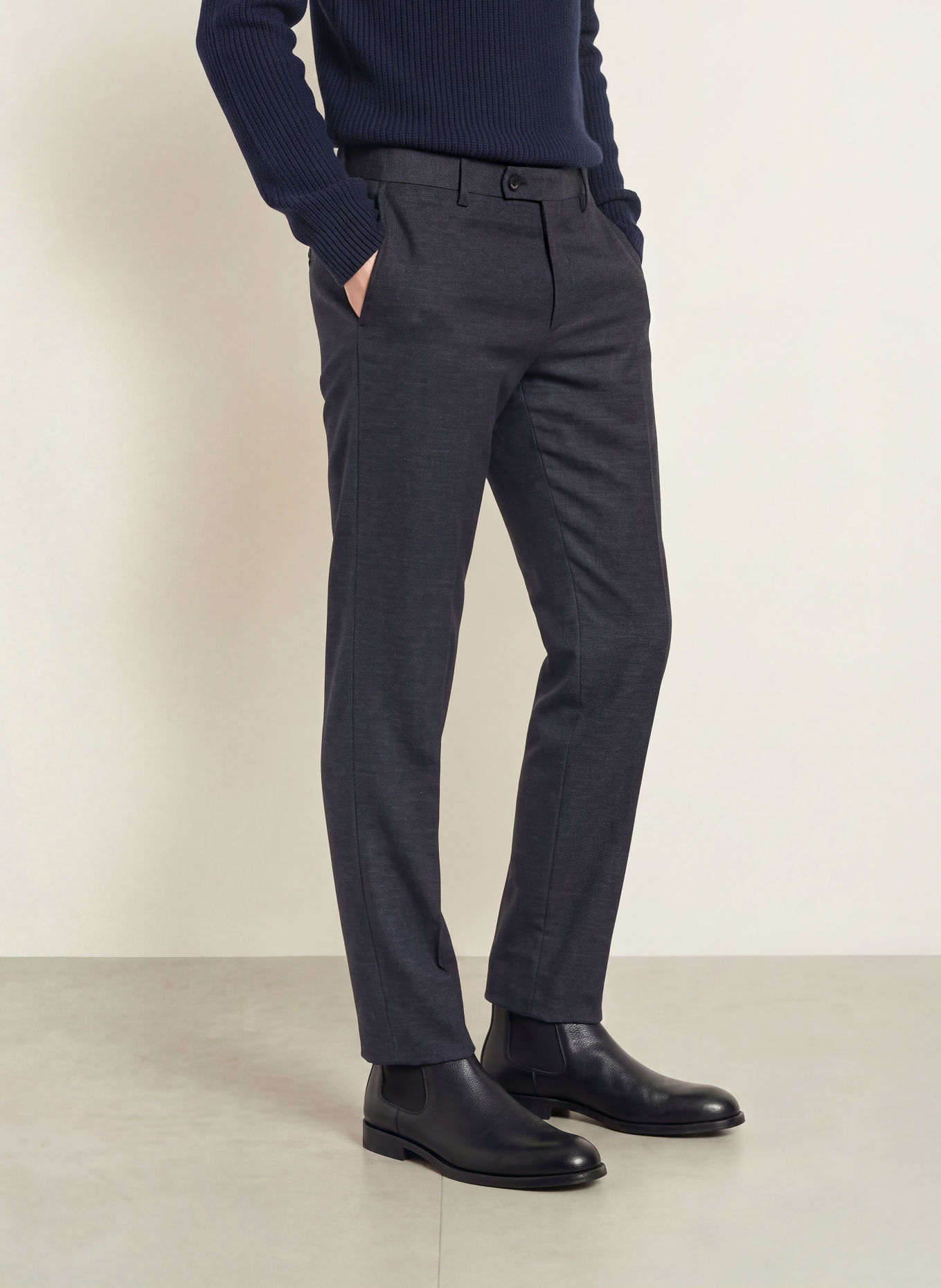 BALDESSARINI Oblekové kalhoty, střih Extra Slim Fit: 6300 NIGHT SKY