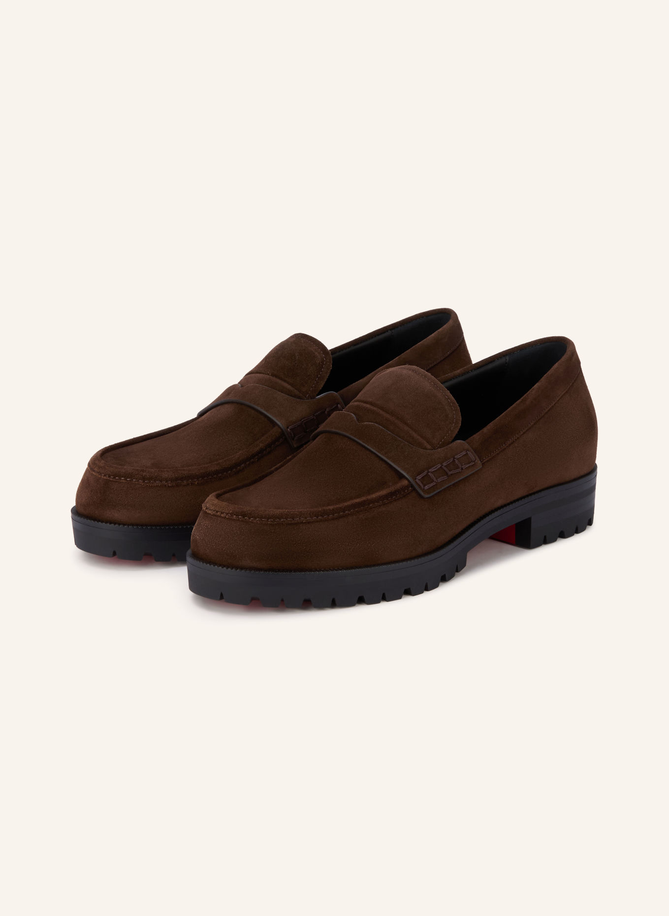 Christian Louboutin CAVAVIN Loafers: DARK BROWN
